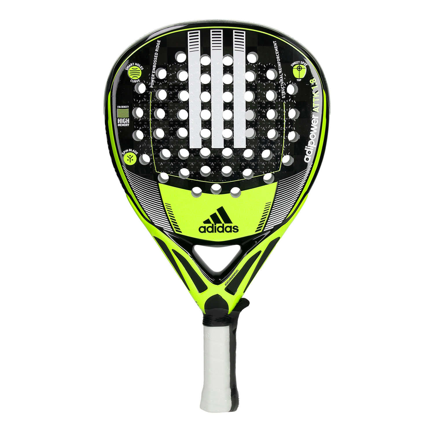 adidas Adipower Attk 1.8 Racchetta Padel - Black/Volt