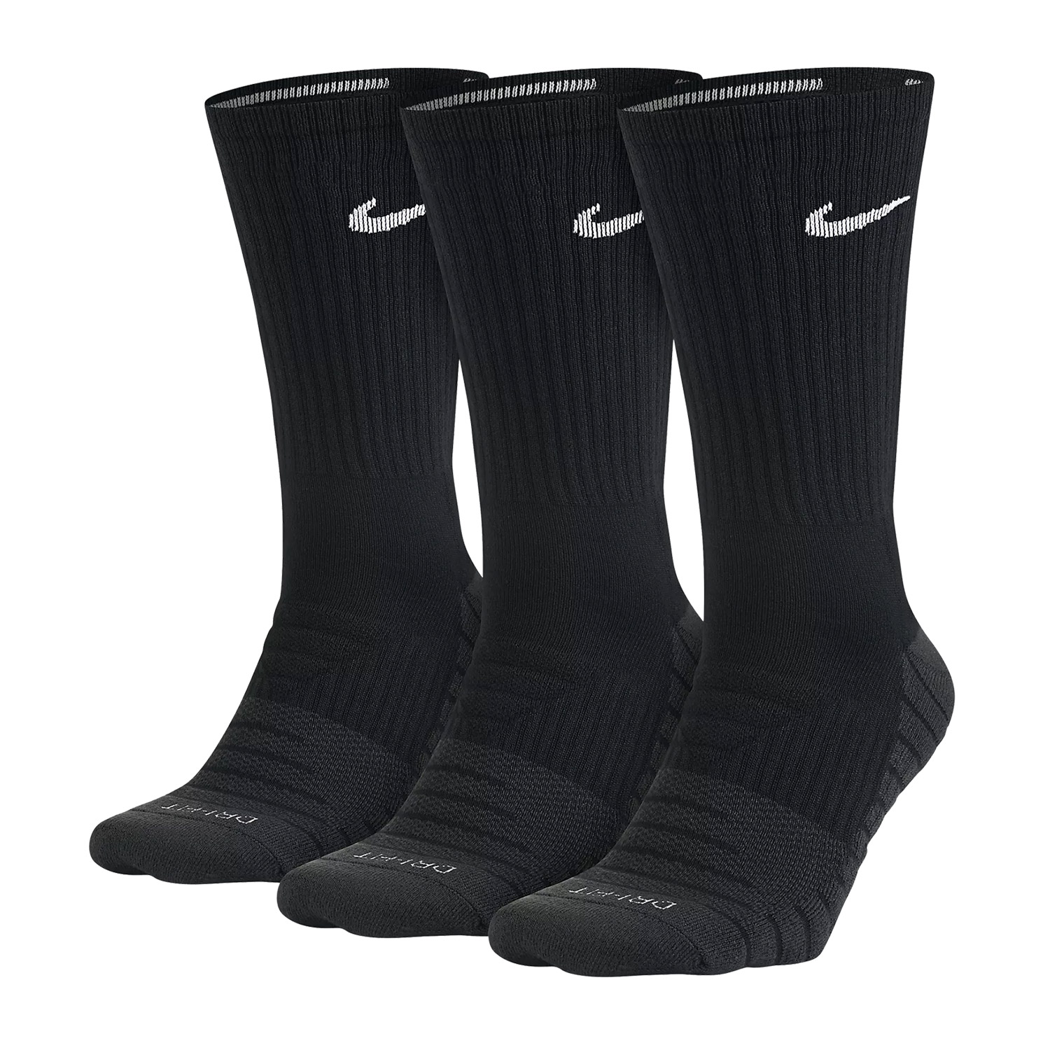 Nike Dry Cushion Crew x 3 Calcetines - Black/Grey