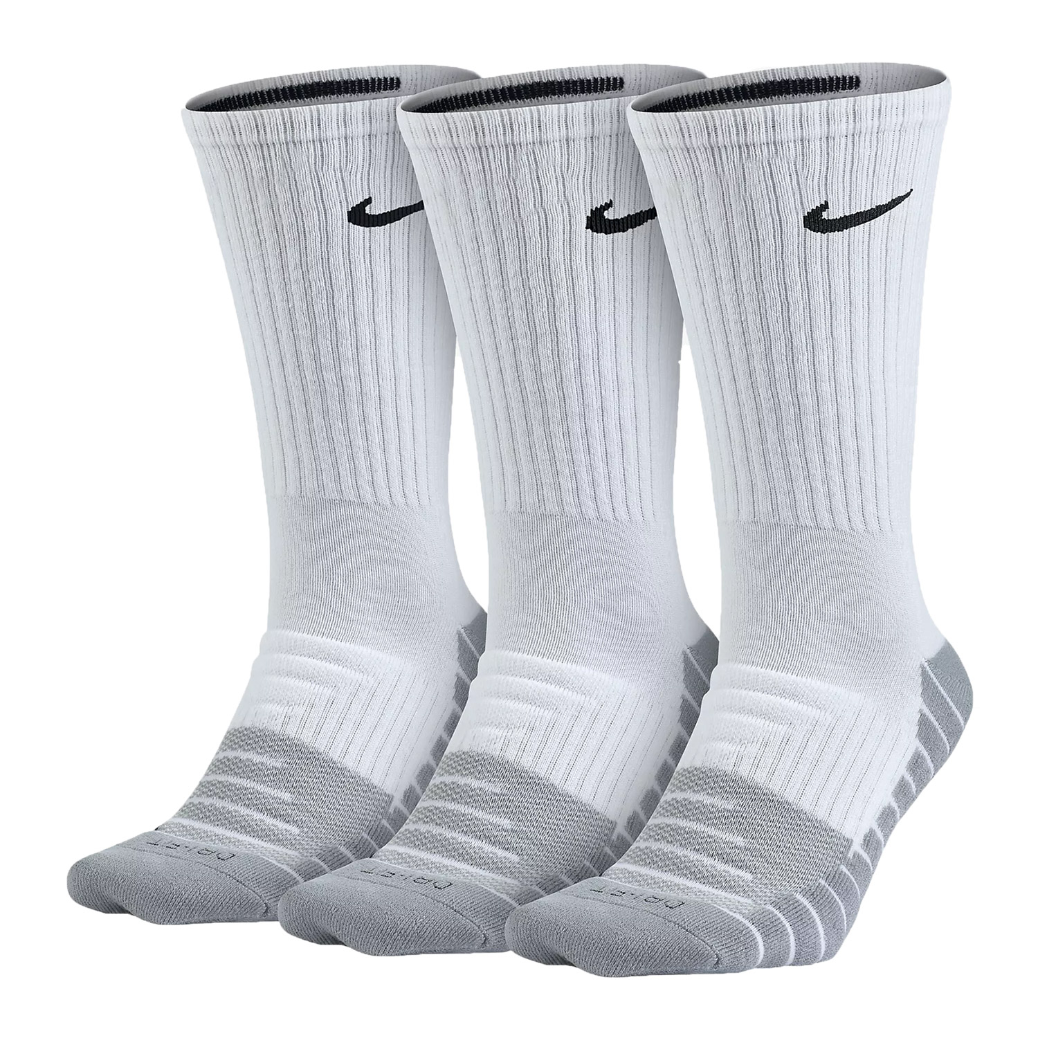 Nike Dry Cushion Crew x 3 Calze - White/Grey