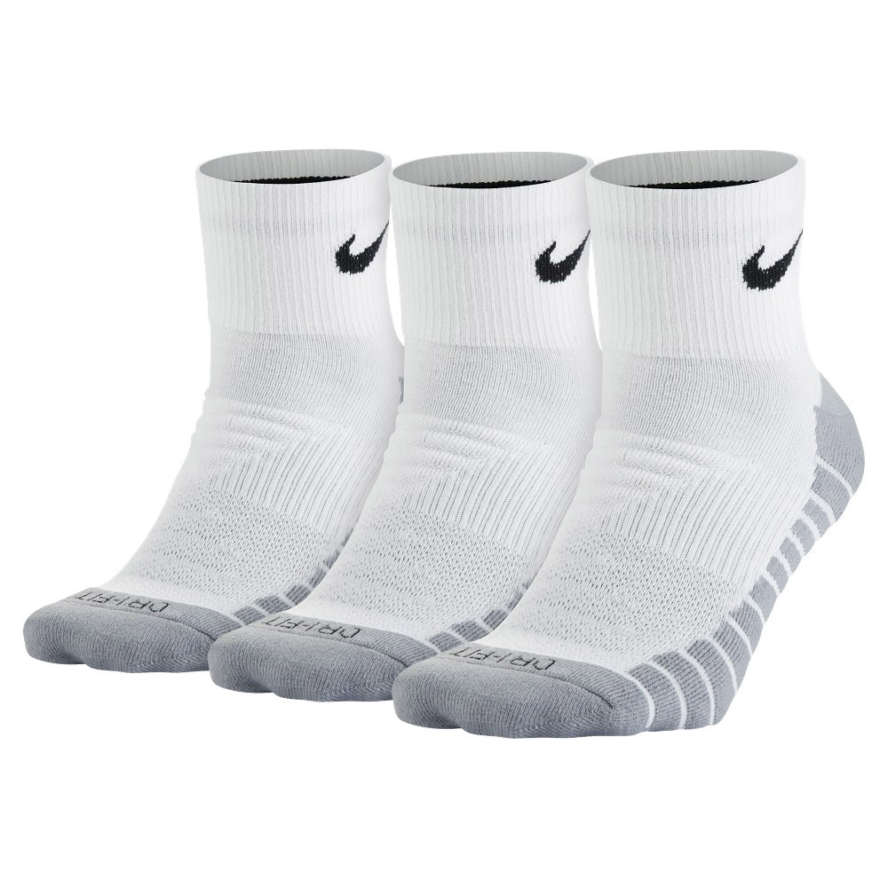Nike Dry Cushion Quarter Tennis Socks White