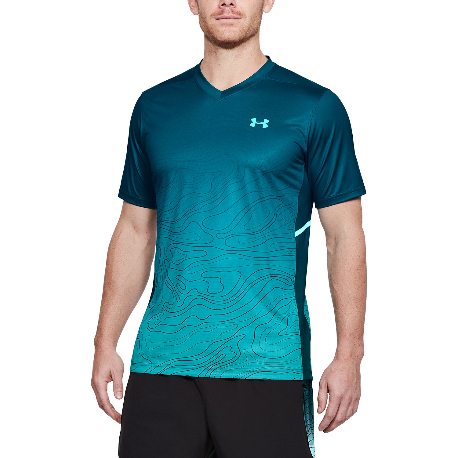 Under armour mens v neck t shirts online