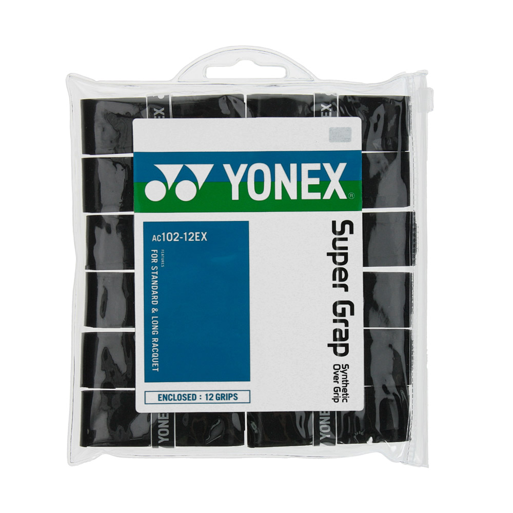 Yonex Super Grap Overgrip x 12 - Black