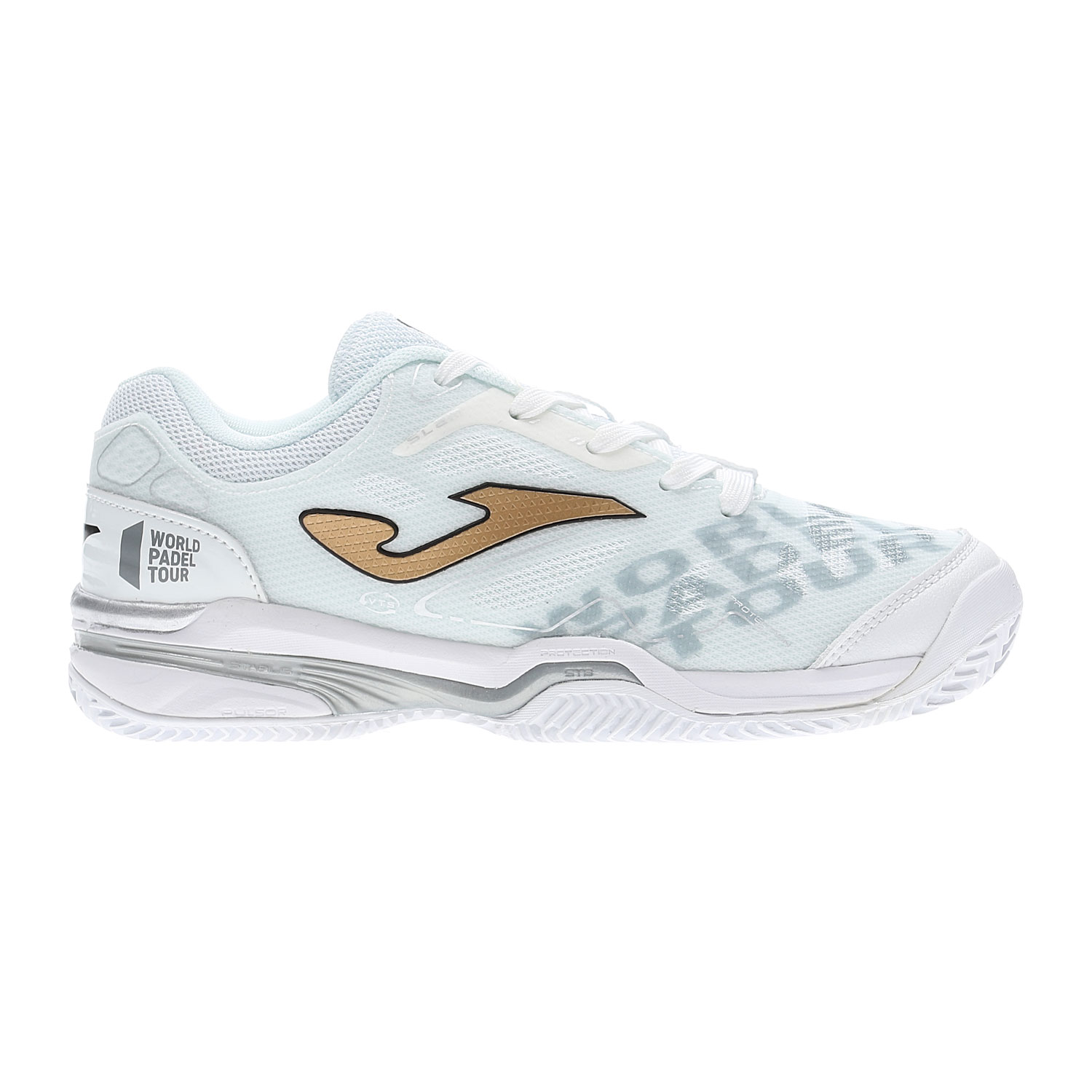 Joma Slam World Padel Tour Scarpe Padel Bambini - White Gold