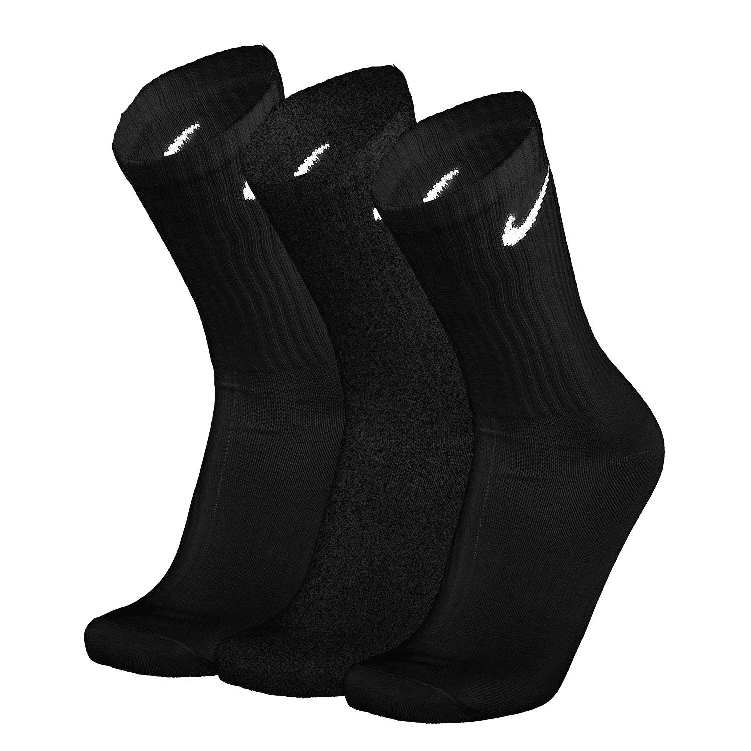 Nike Everyday Lightweight Crew x 3 Calcetines - Black/White