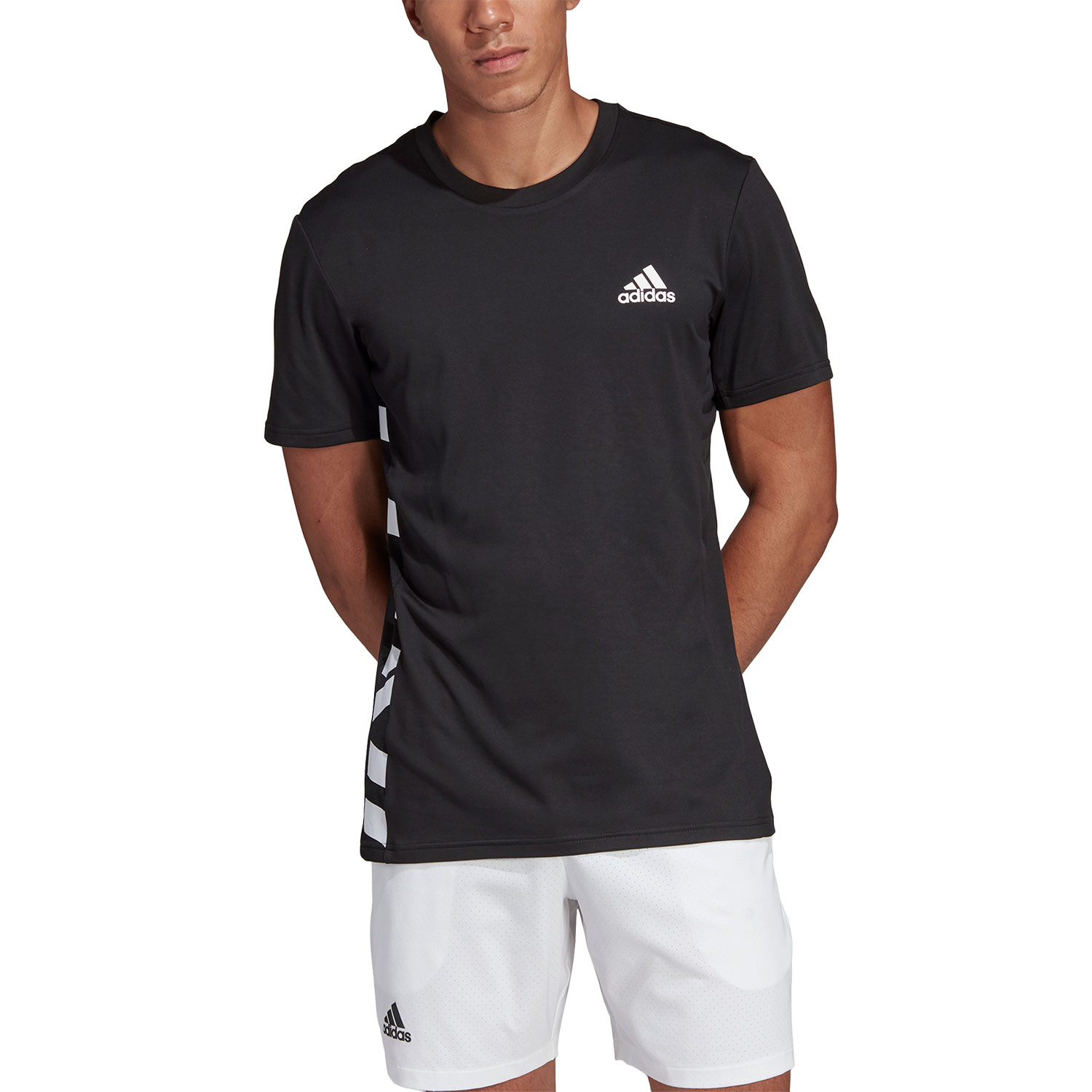 adidas Escouade Maglietta da Tennis Uomo - Nero