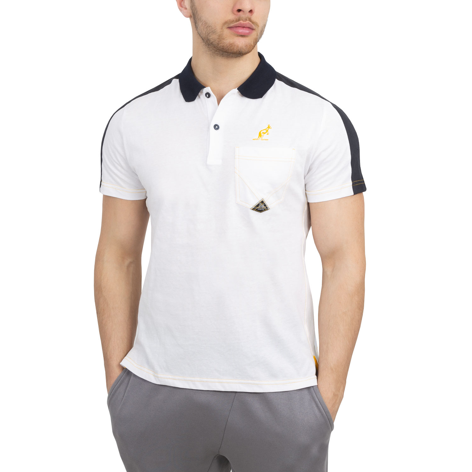 Australian for Roy Roger's Polo da tennis Uomo - White/Navy