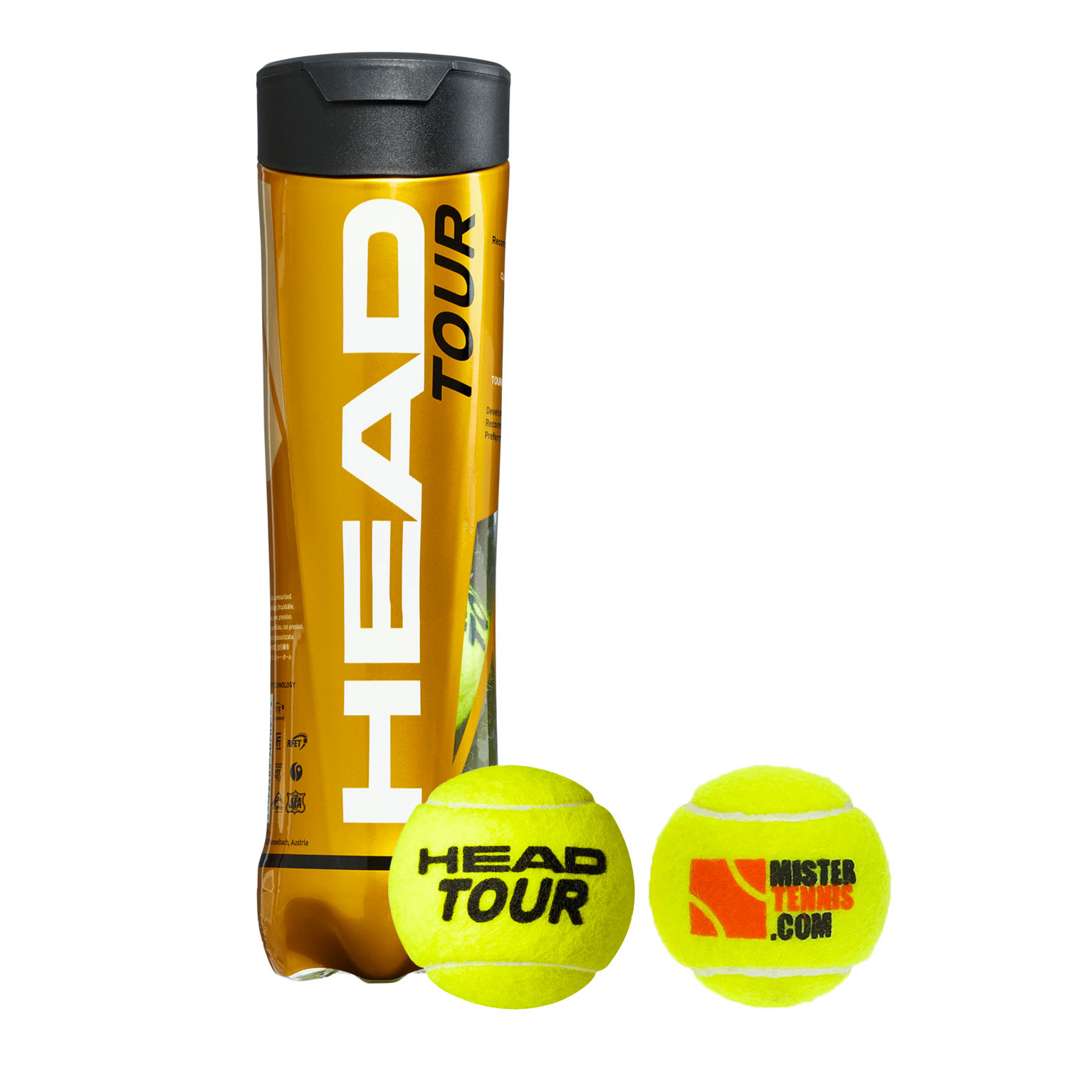 Head Tour Mister Tennis Logo - Tubo de 4 pelotas