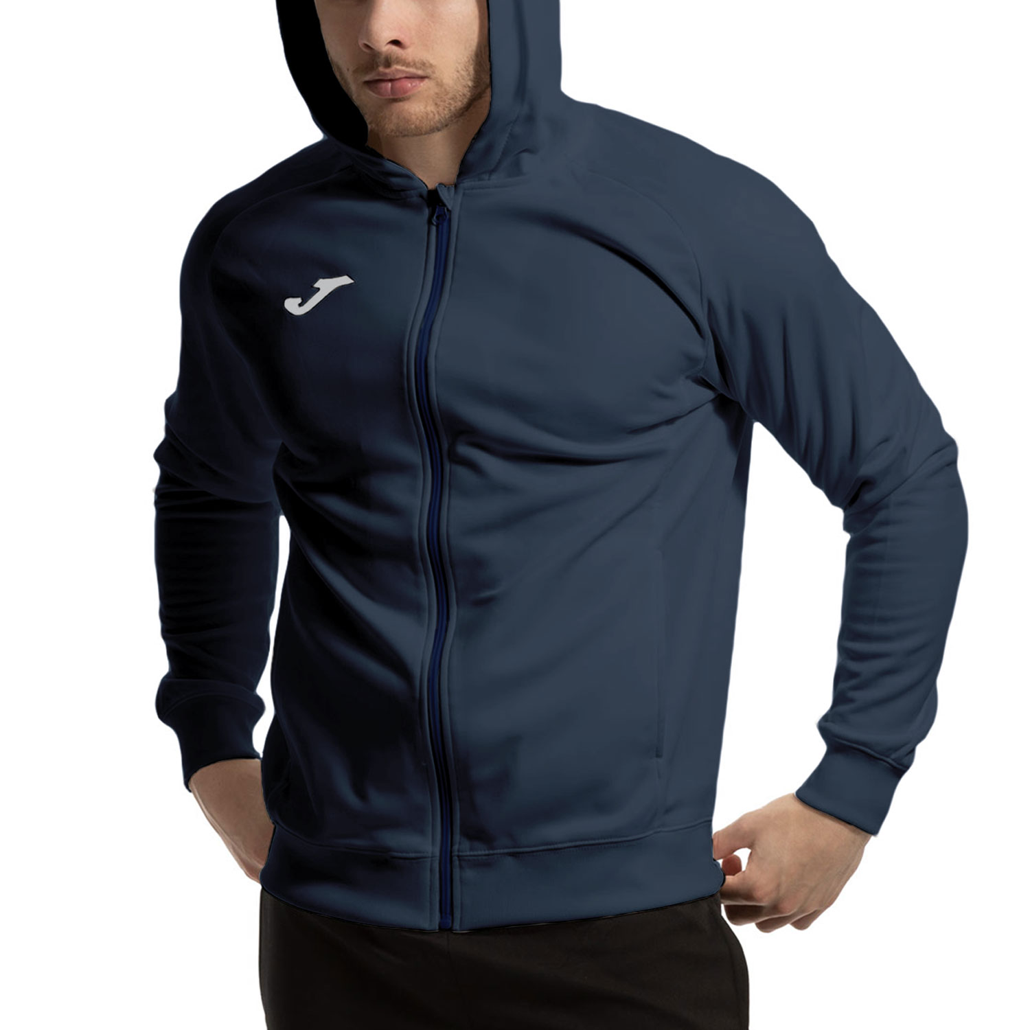 Felpa Uomo Joma 100801.309 - Girocollo Con Costine E Loghi Serigrafati Sulle Maniche - Abbigliamento Sportivo