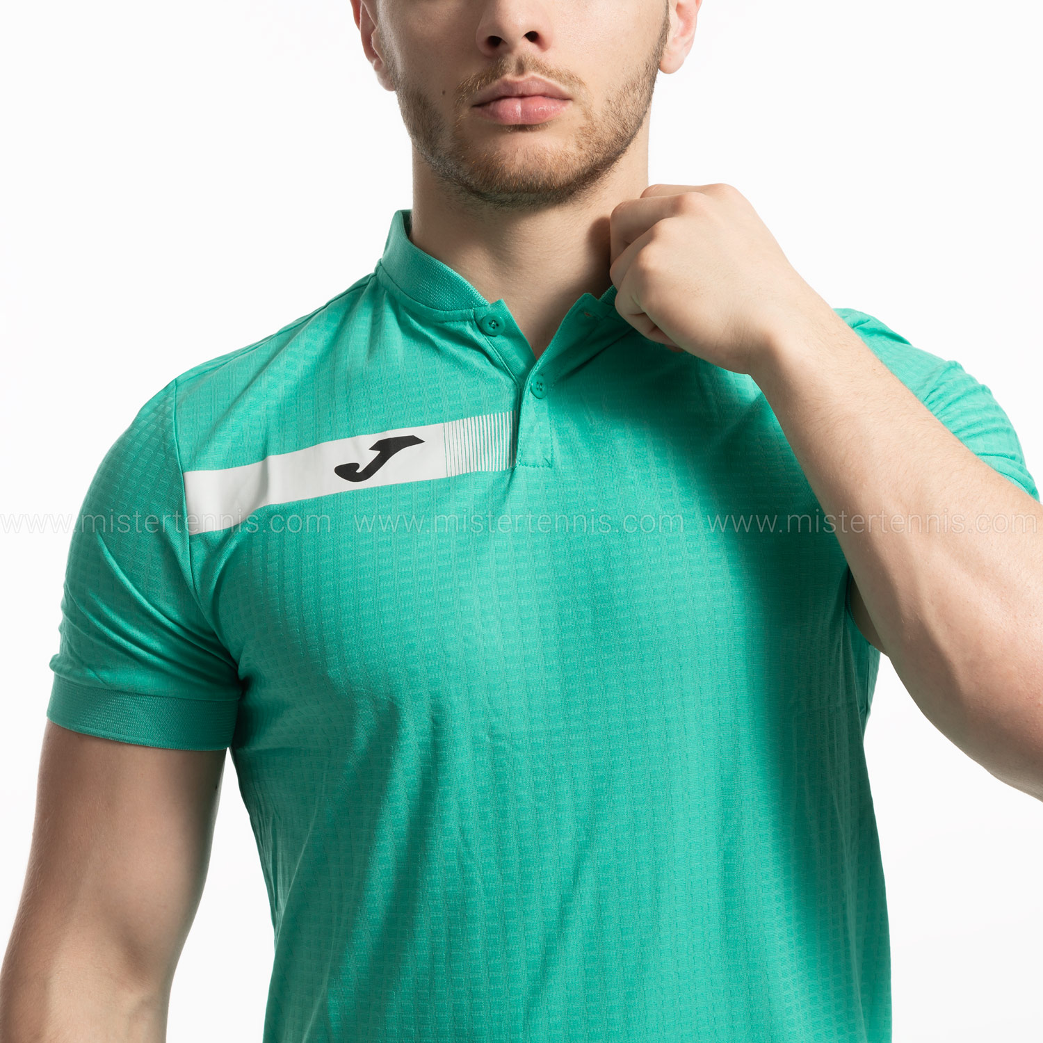 Joma Open Polo - Aqua Green/Black