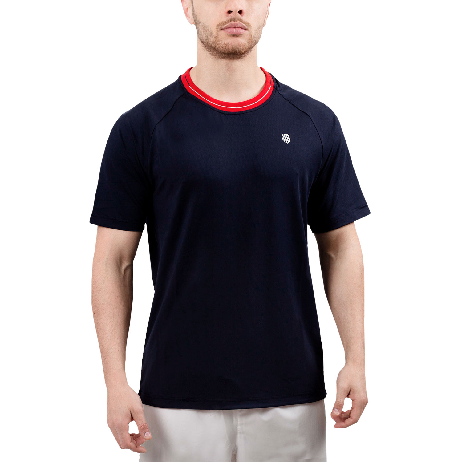 K-Swiss Heritage Classic T-Shirt - Navy/Red