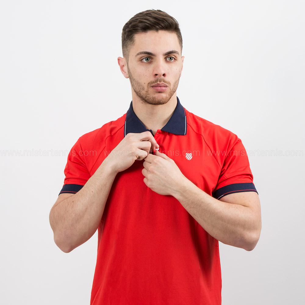 K-Swiss Heritage Classic Polo - Red/Navy