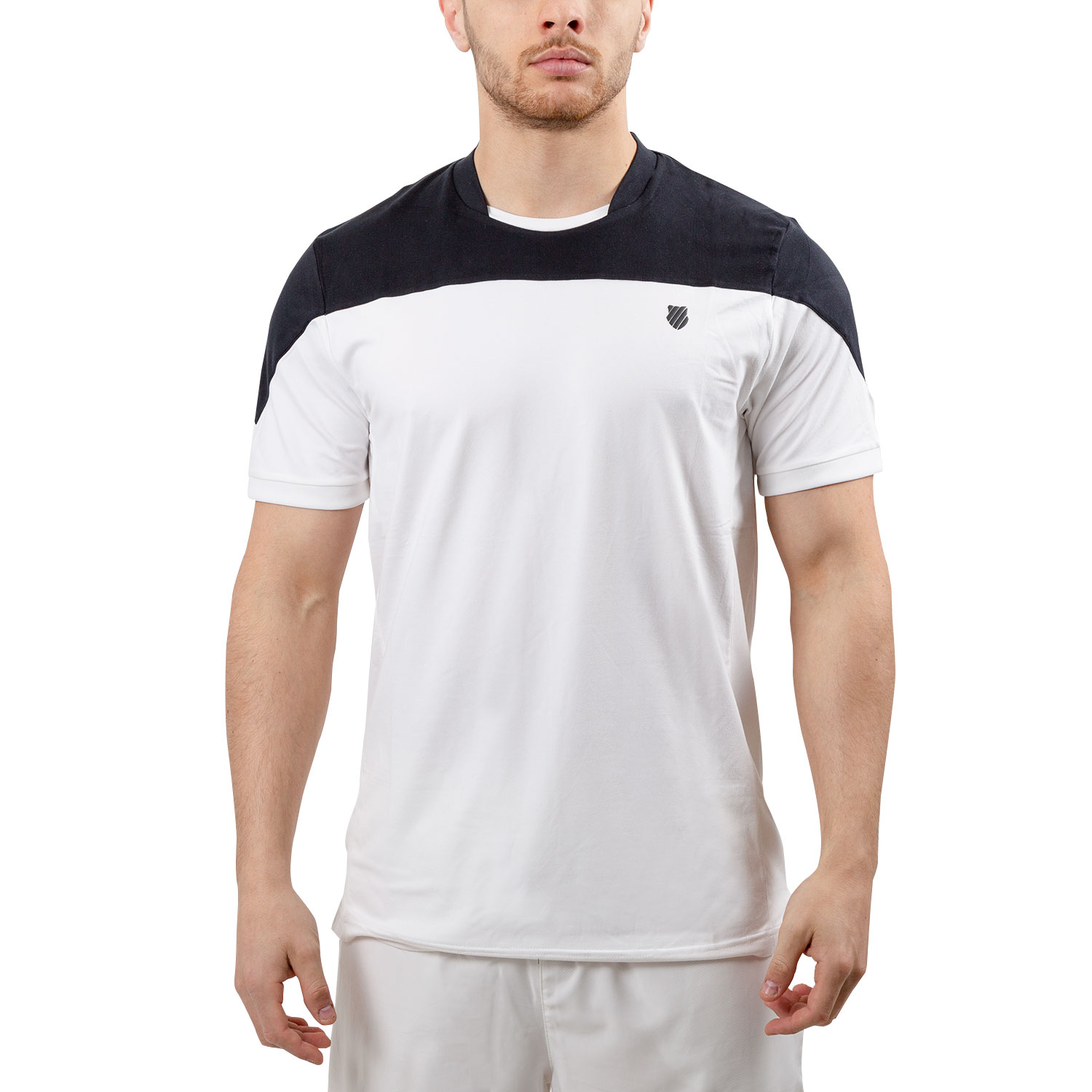 K-Swiss Hypercourt Block Crew Camiseta - White/Black