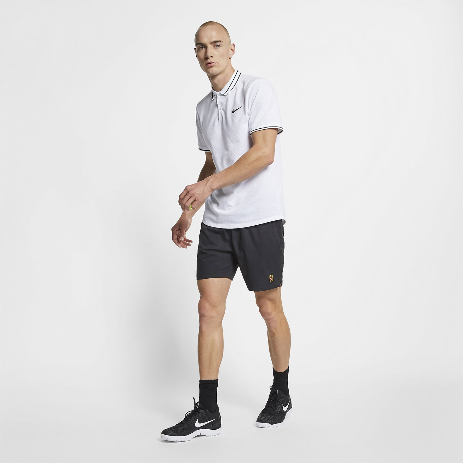 Nike Court Advantage Men's Tennis Polo - White/Black