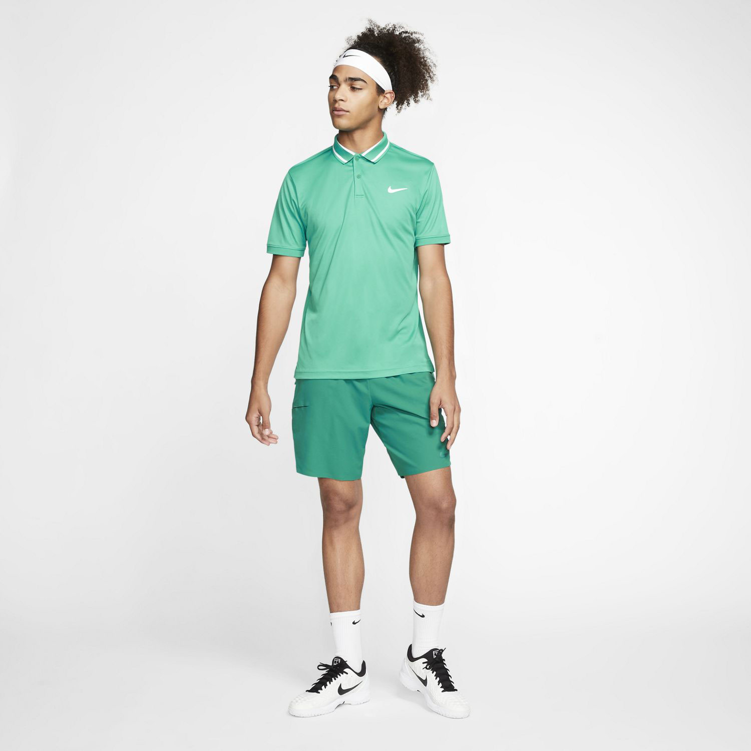 nike neptune green polo