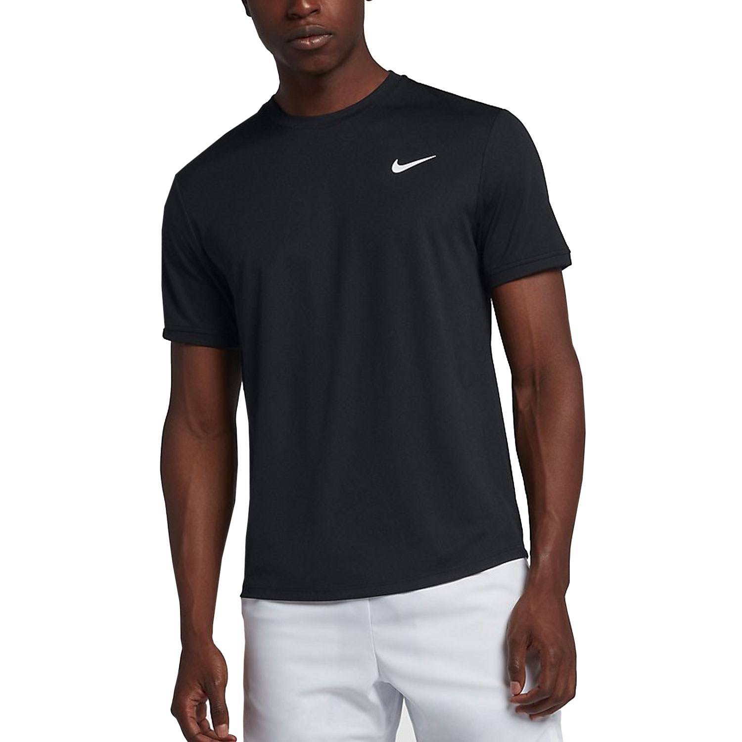 nike court t shirt black