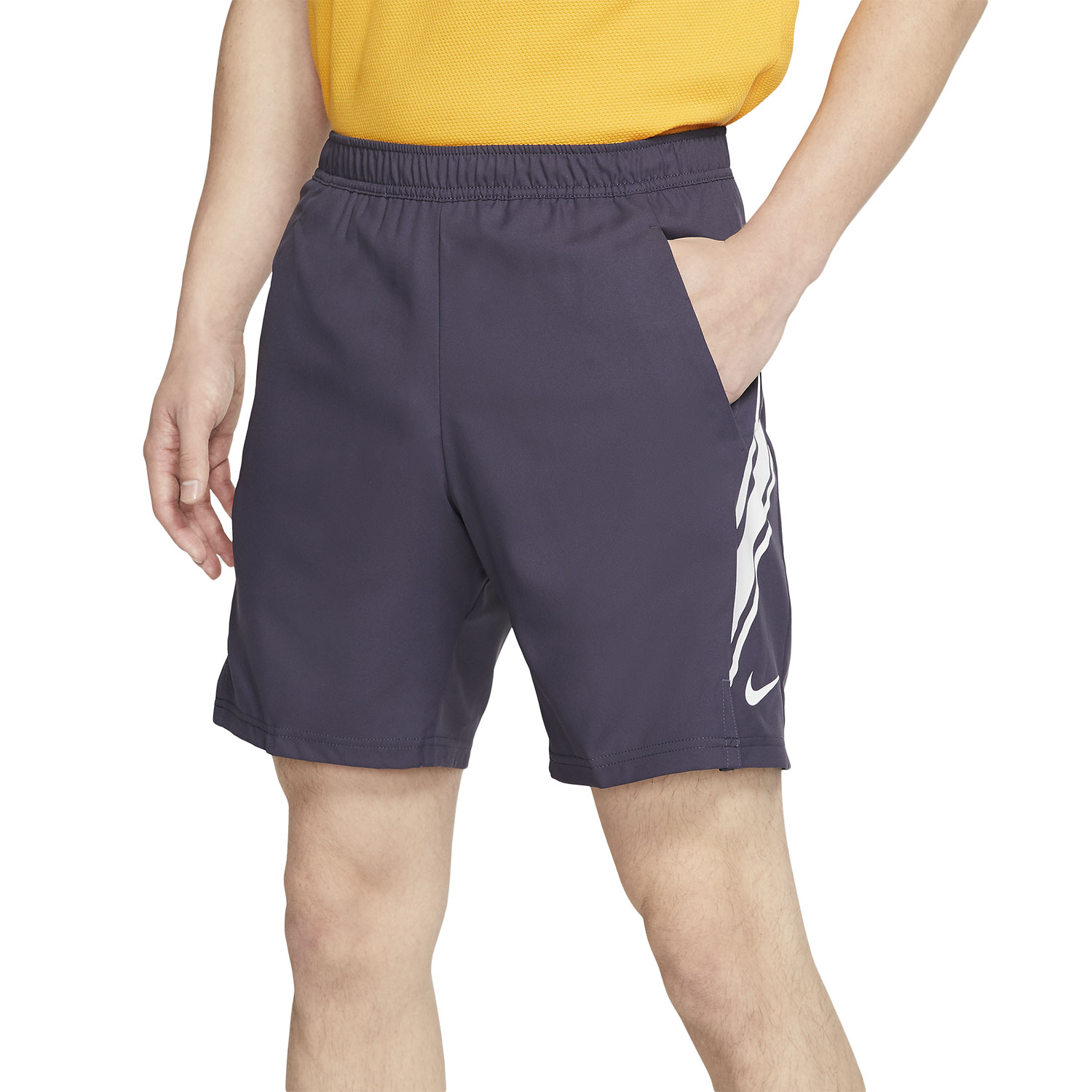 Nike Court Dry Men's Tennis Shorts - Gridiron/White