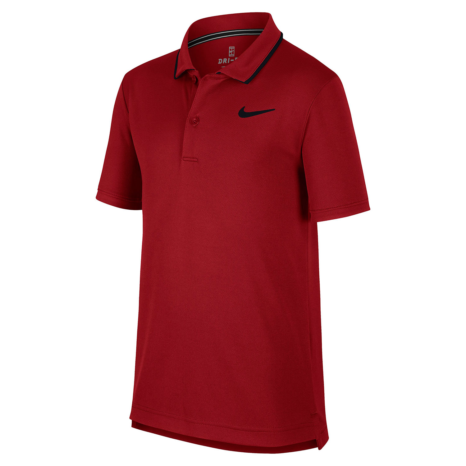Nike Court Dry Team Boy's Tennis Polo - Red
