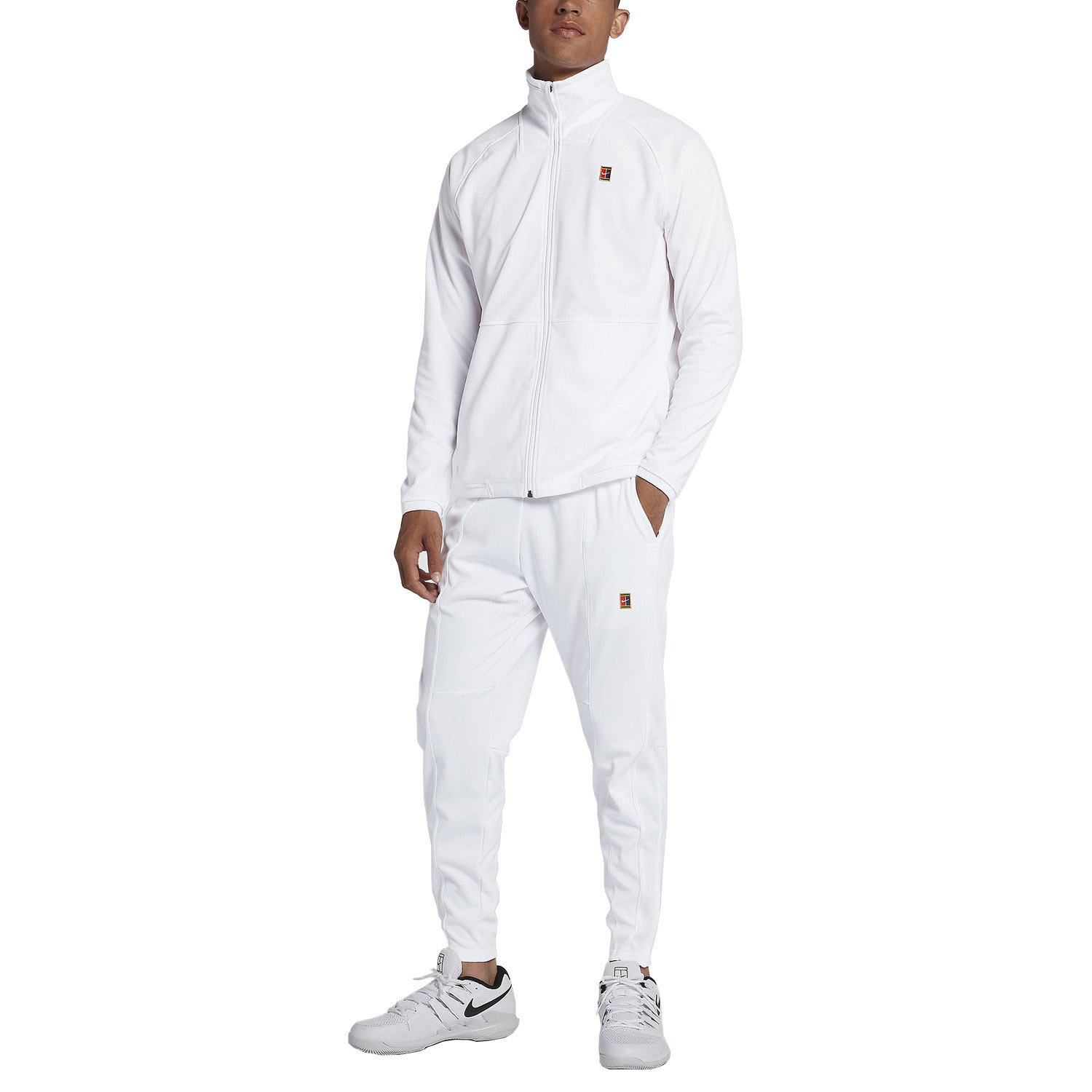 Nike Court Essential Warm Up Tuta Tennis Uomo - White