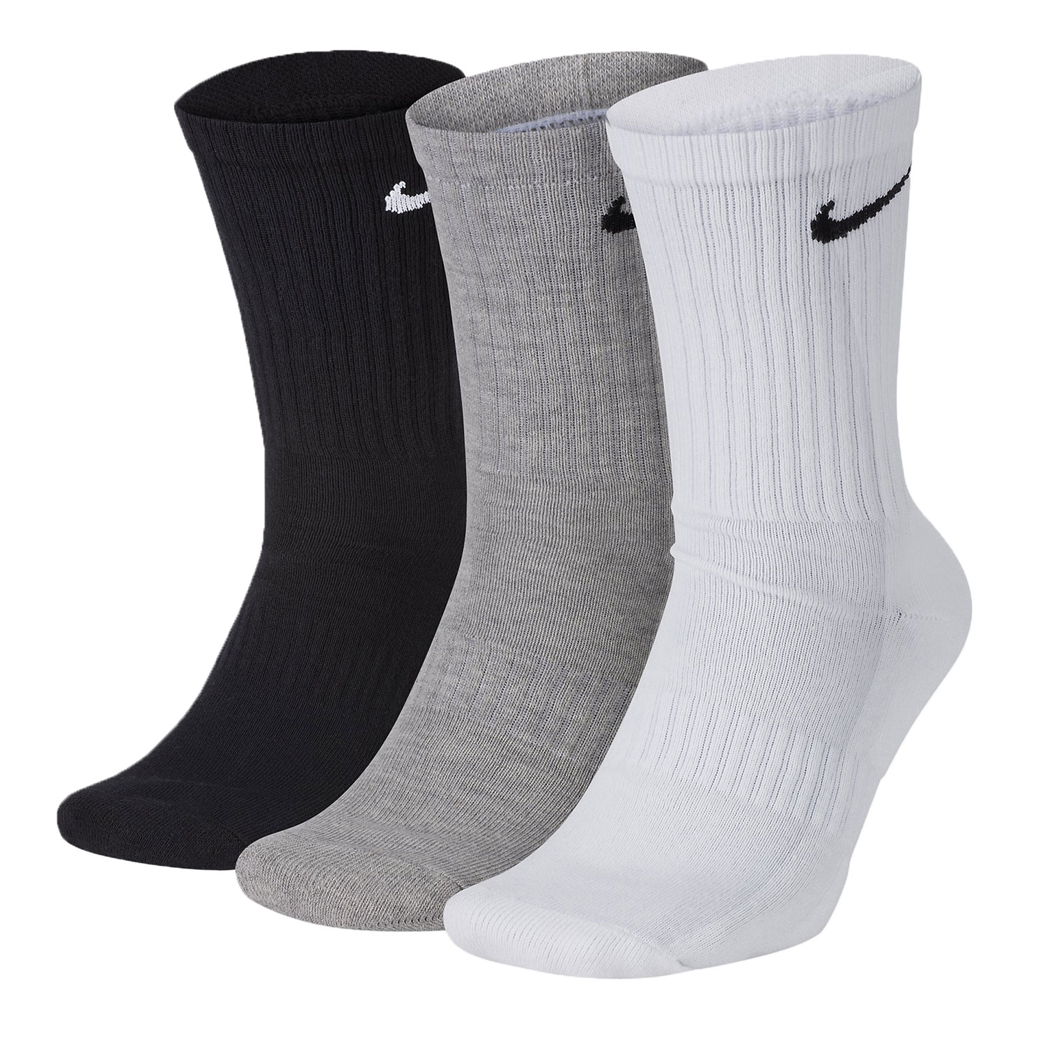 Nike Everyday Cushioned Crew Calze da Tennis - Black/White