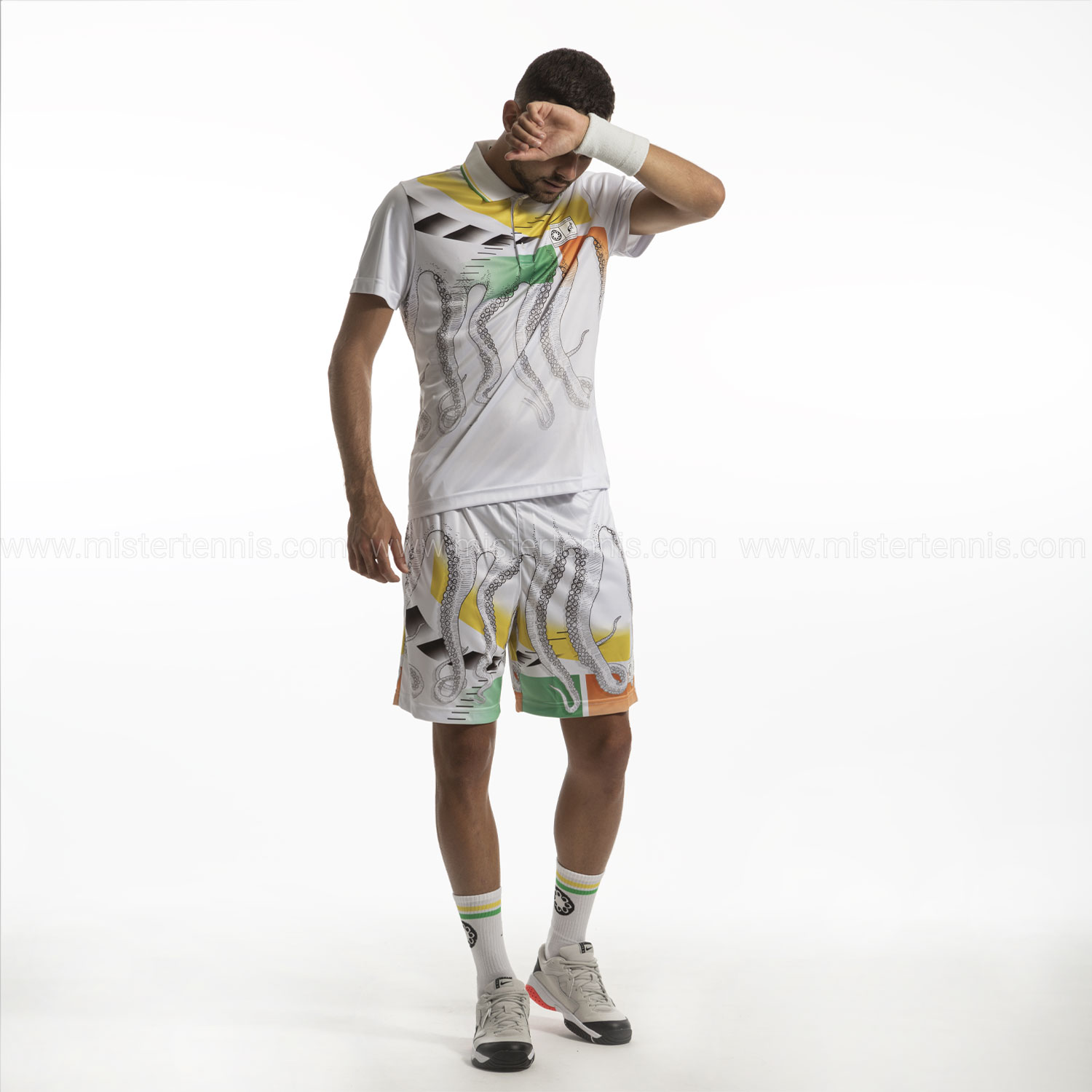Australian for Octopus Ace Heritage Men's Tennis Polo White Australian for Octopus Ace Heritage Men's Tennis Polo White