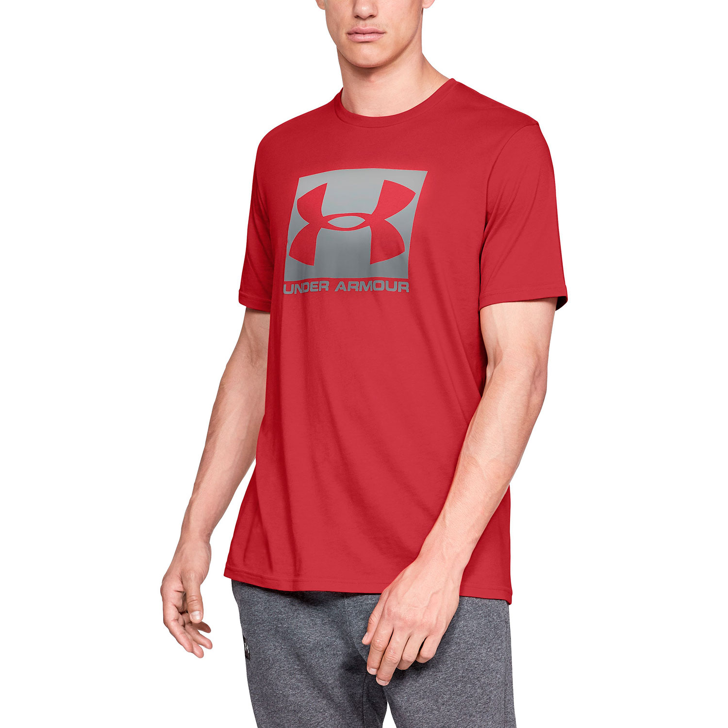 Under Armour Boxed Sportstyle T-Shirt - Red/Light Grey