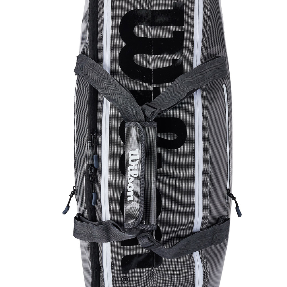 Wilson Super Tour 2 Comp Small x 6 Tennis Bag - Black/Grey
