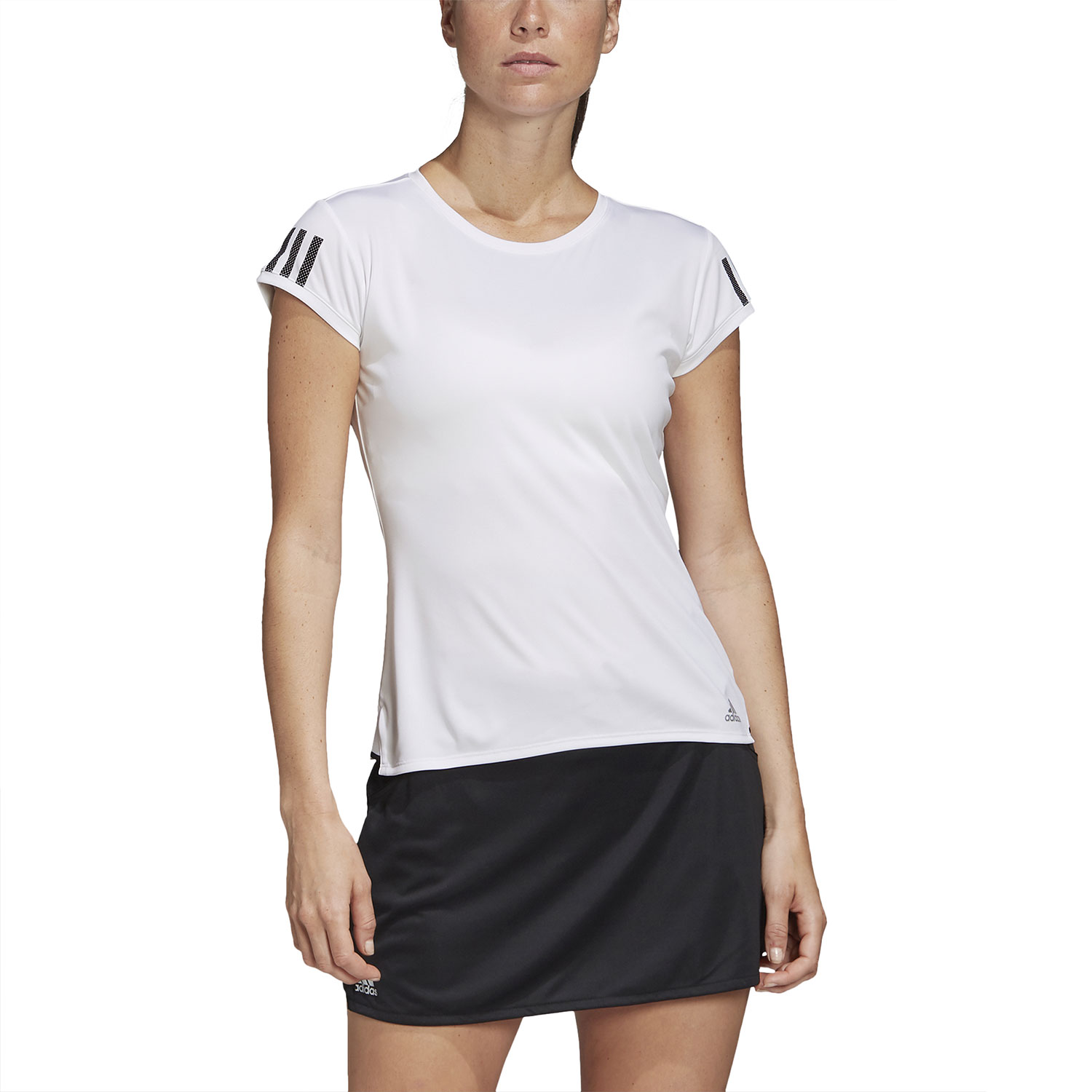 white and silver adidas shirt