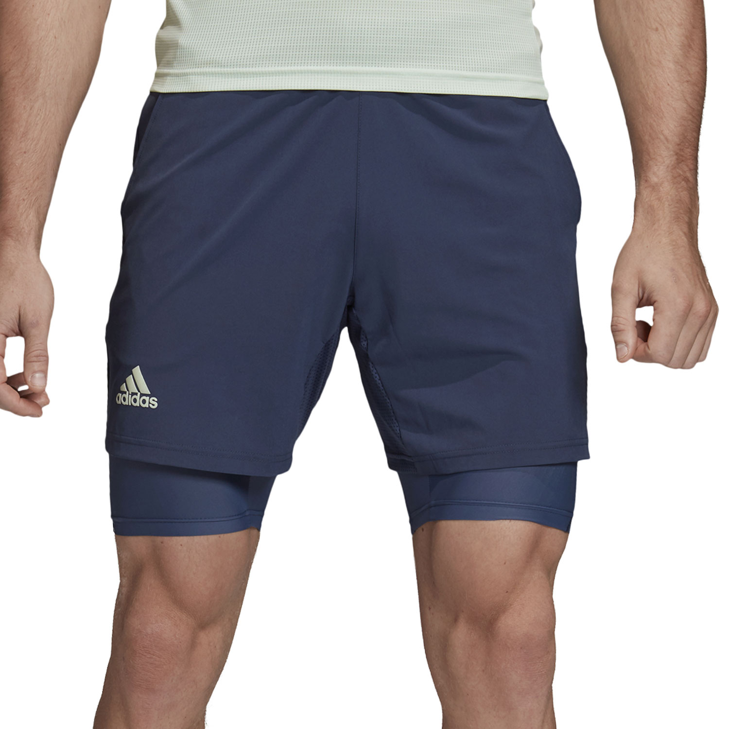 adidas Ergo 2 in 1 7in Shorts de Tenis Hombre - Tech Indigo
