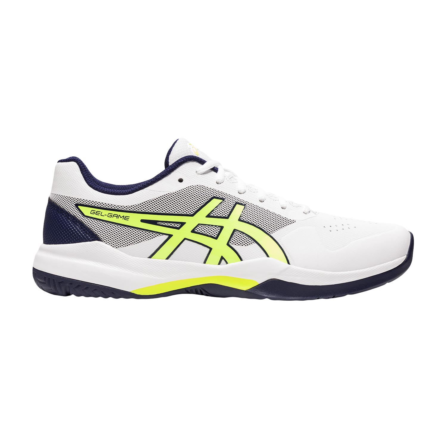 Asics Gel Game 7 Scarpe da Tennis Uomo - White/Safety Yellow