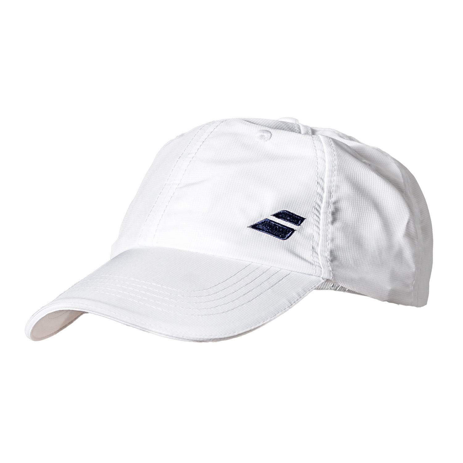 Babolat Basic Logo Cap Tennis Headwear Badminton Squash Hat Racquet White 1000 