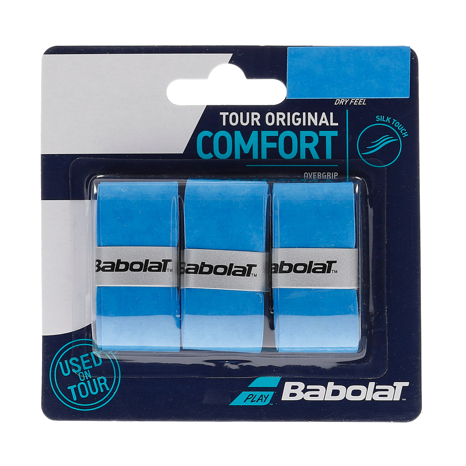 Black Babolat Tour Original Comfort Tennis Racket Overgrips 3 Pack 0.55mm 