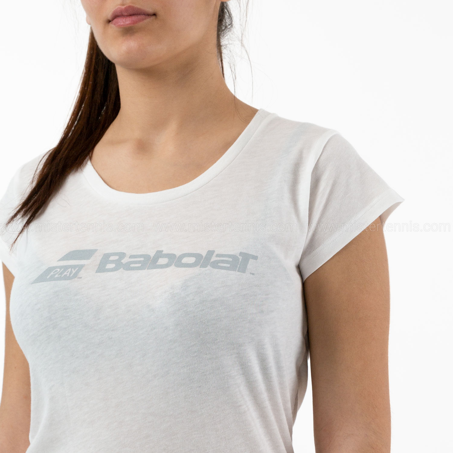 Babolat Babolat Core Tee Womens Grey Yellow Tennis T-shirt Sports Gym Running T-shirt M 