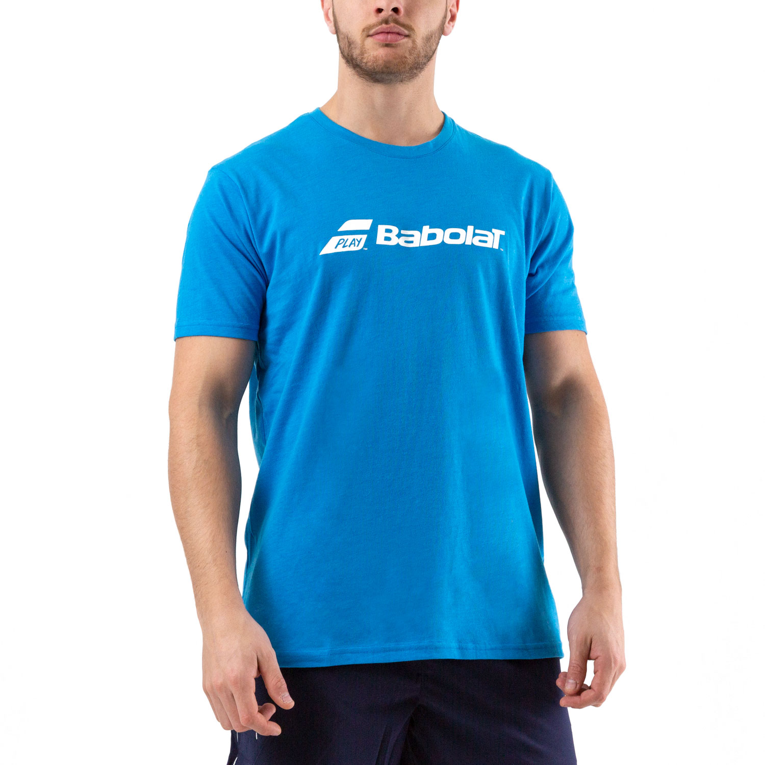 Babolat Exercise Men's Tennis T-Shirt - Blue Aster Heather