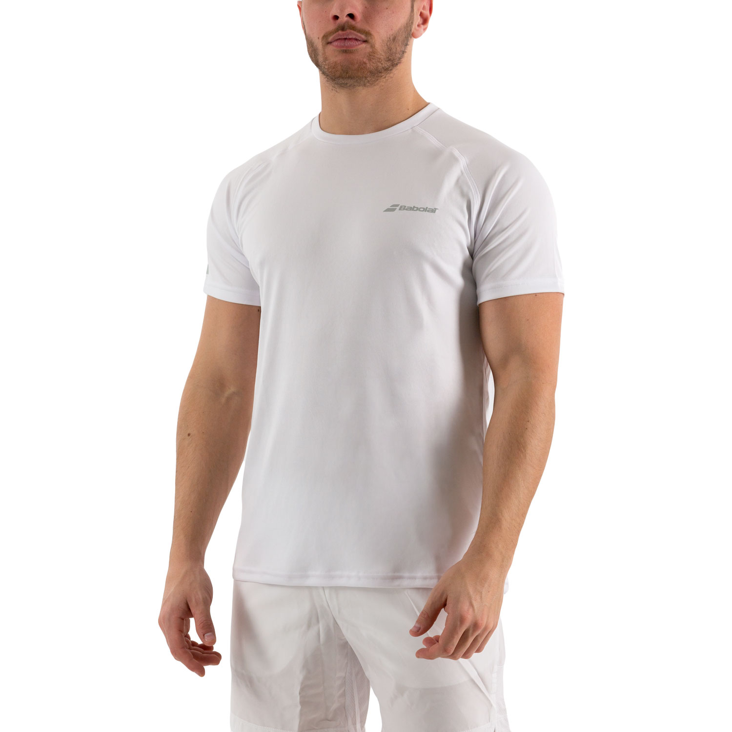 Babolat Herren Play Crew Neck Tee  T-Shirt weiß NEU 