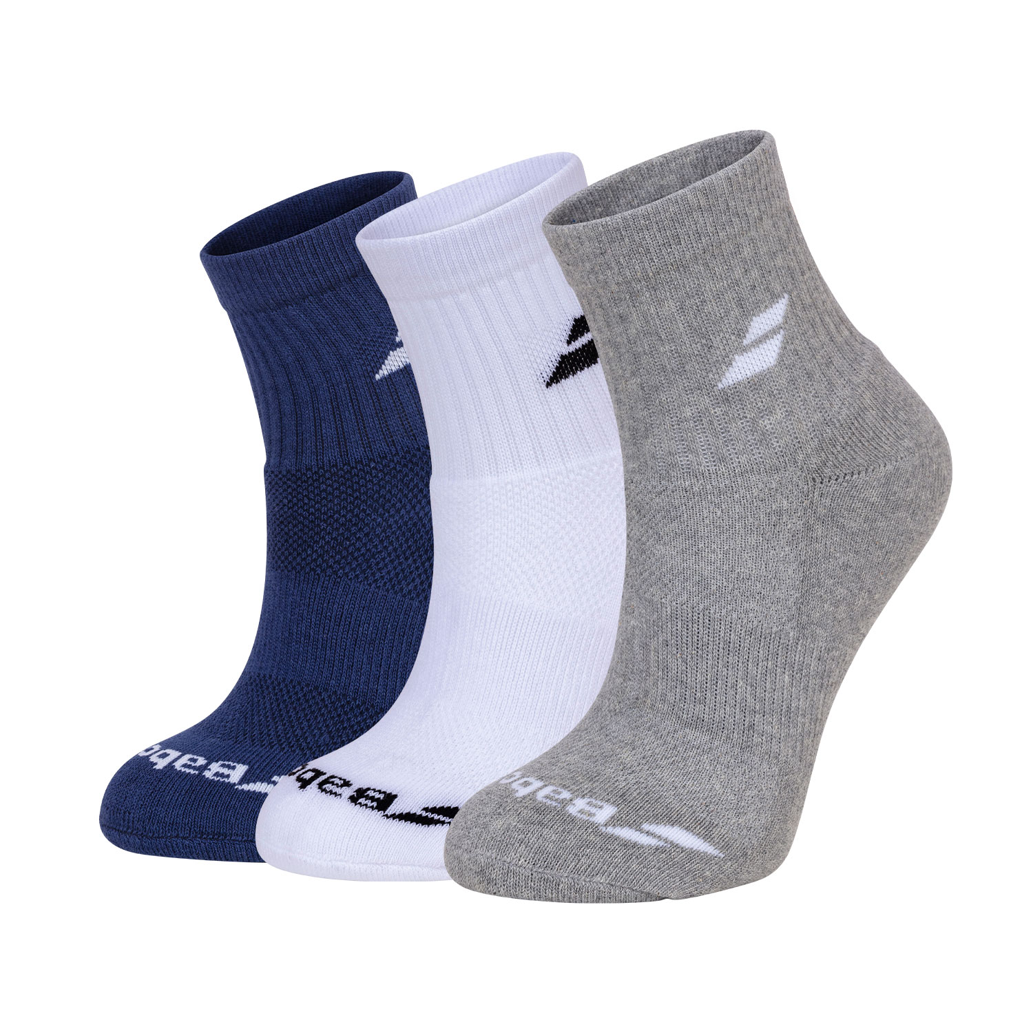 Babolat Performance x 3 Socks - White/Estate Blue/Grey