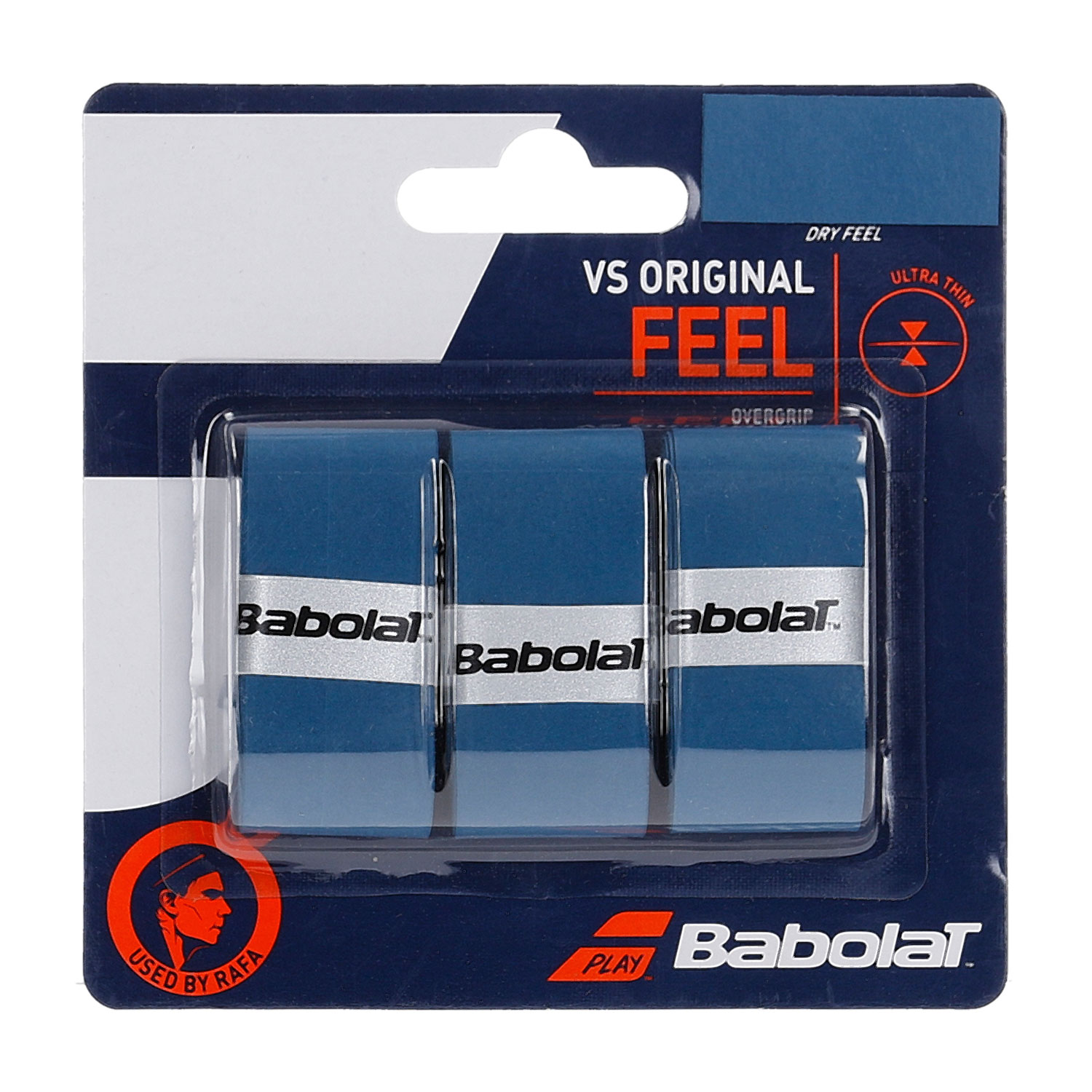 Overgrip Babolat VS Original X3 Azul - Empório Do Tenista