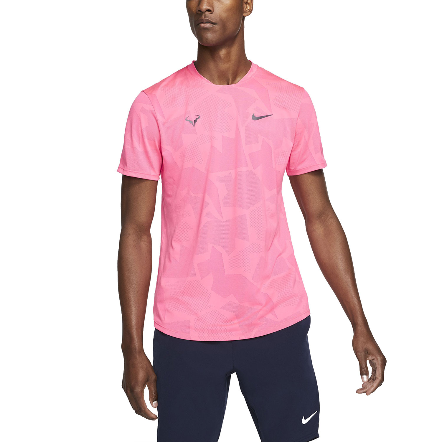 Nike Aeroreact Rafa Maglietta da Tennis Uomo - Digital Pink