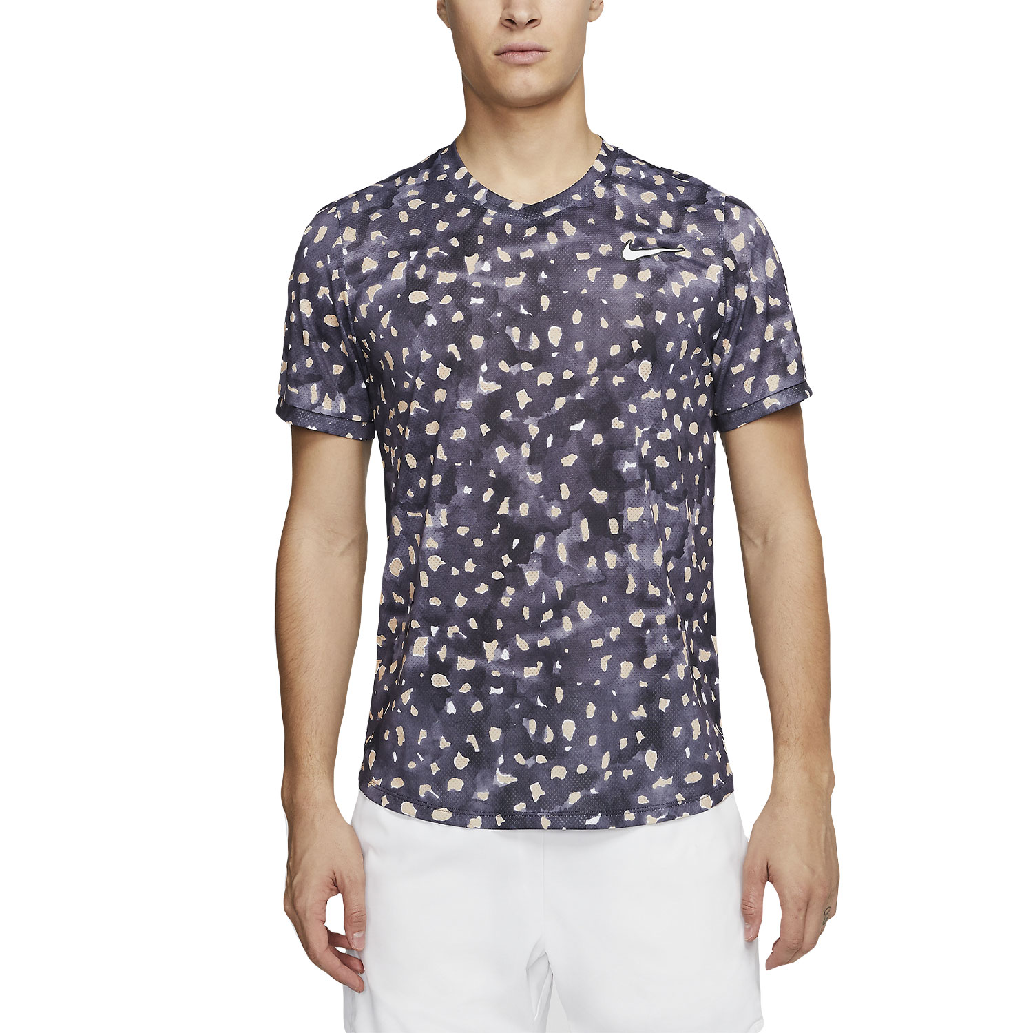 Nike Court Challenger Print Men's Tennis T-Shirt - Gridiron