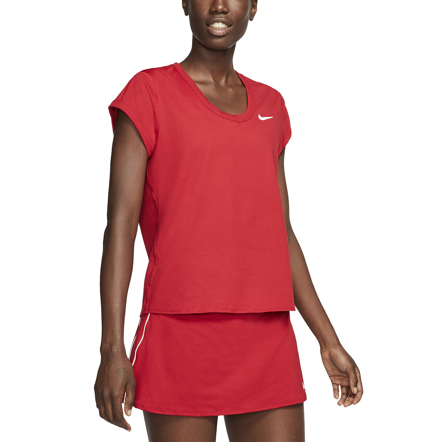 red and white nike shirt women's