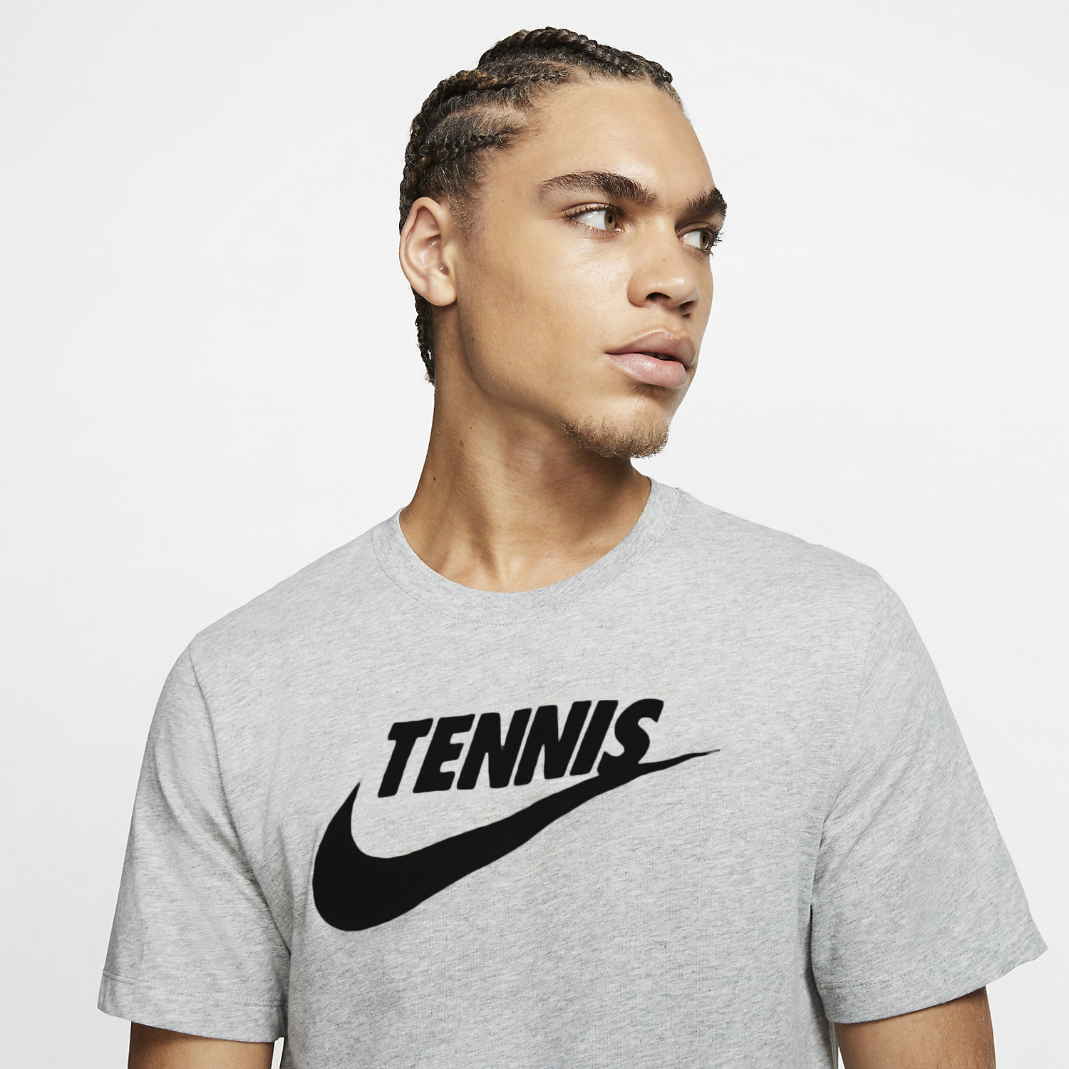 Nike Court Dri-FIT Men's Tennis T-Shirt - Dark Grey Heather