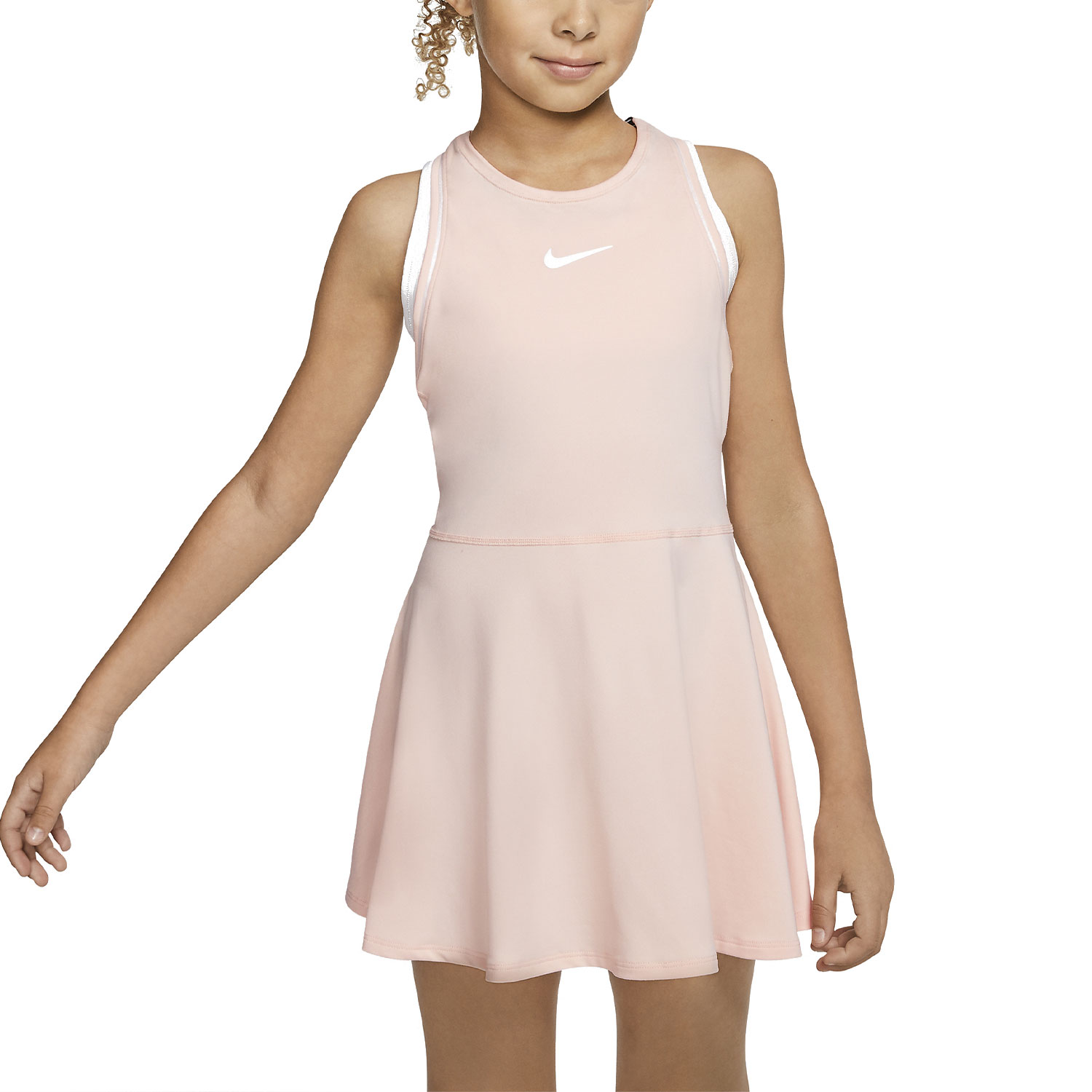 Nike Dry Vestido de Tenis Niña - Washed Coral/White