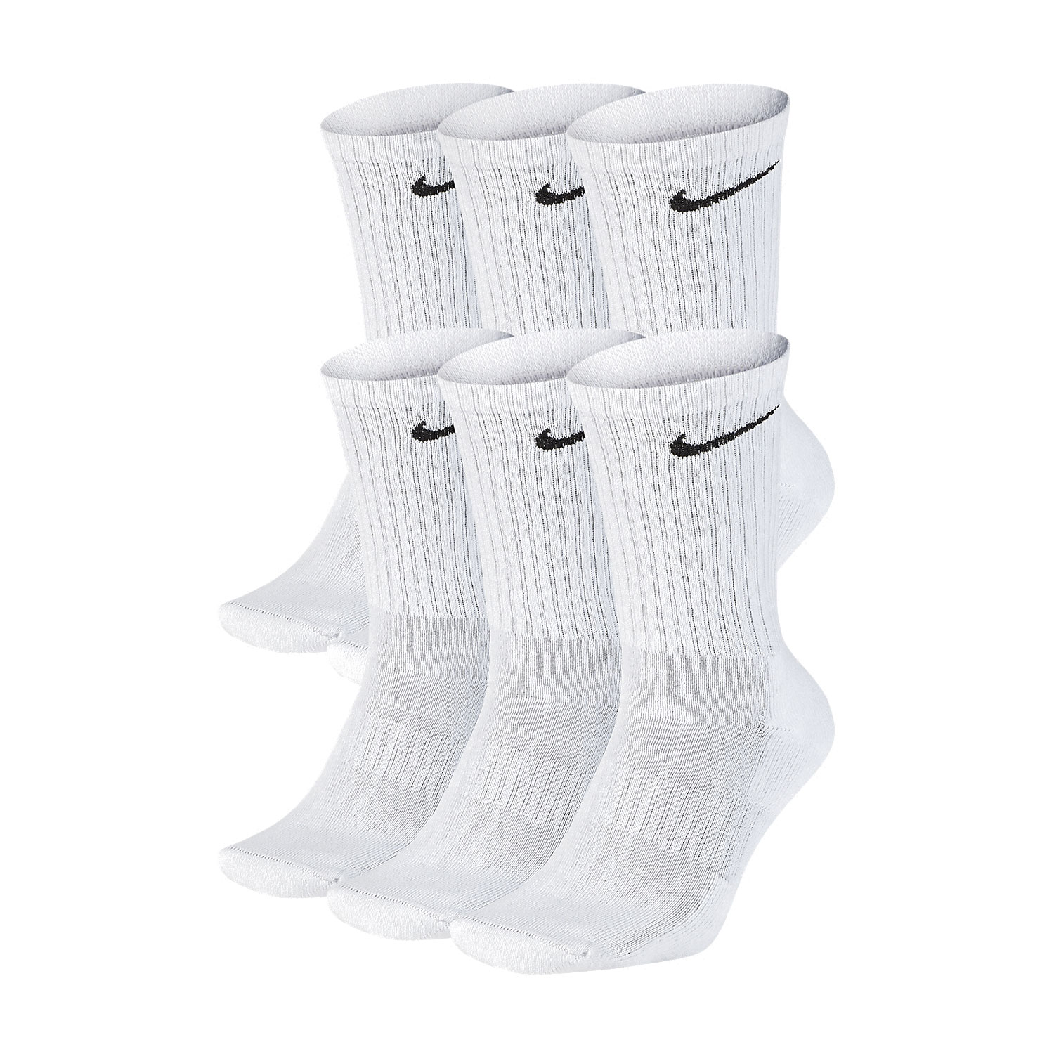 Nike Everyday Cushion Crew x 6 Calcetines - White/Black