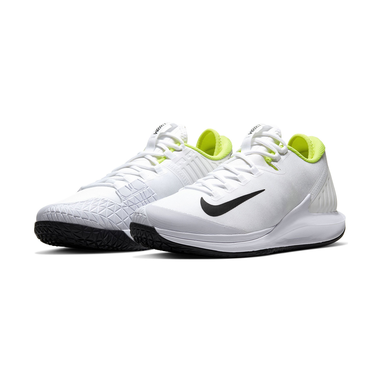 Nike Zoom Zero HC Men's Tennis Shoes - White/Black/Volt Nike Zoom Zero HC Men's Tennis Shoes - White/Black/Volt
