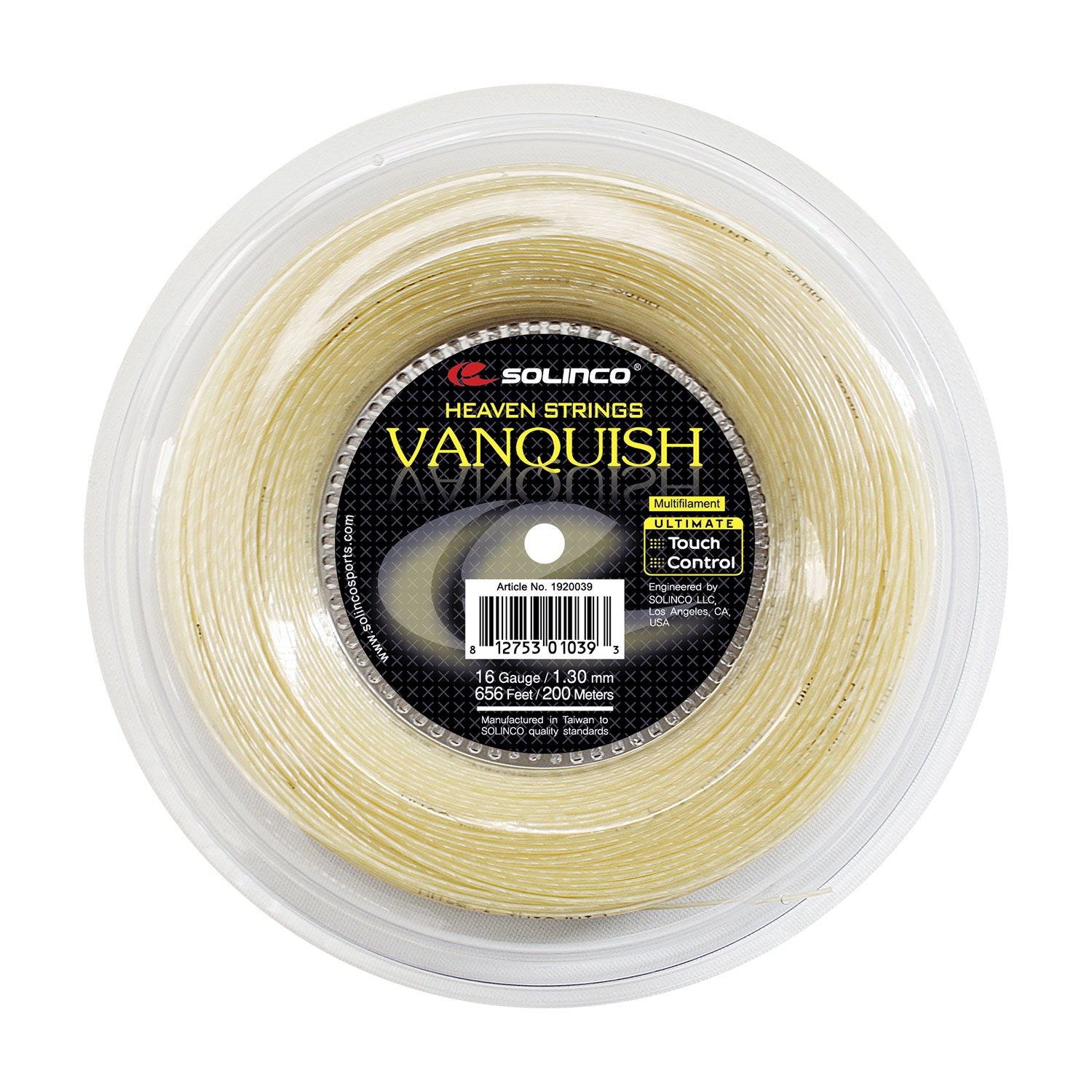 Solinco Vanquish 1.30 200 m Reel - Natural