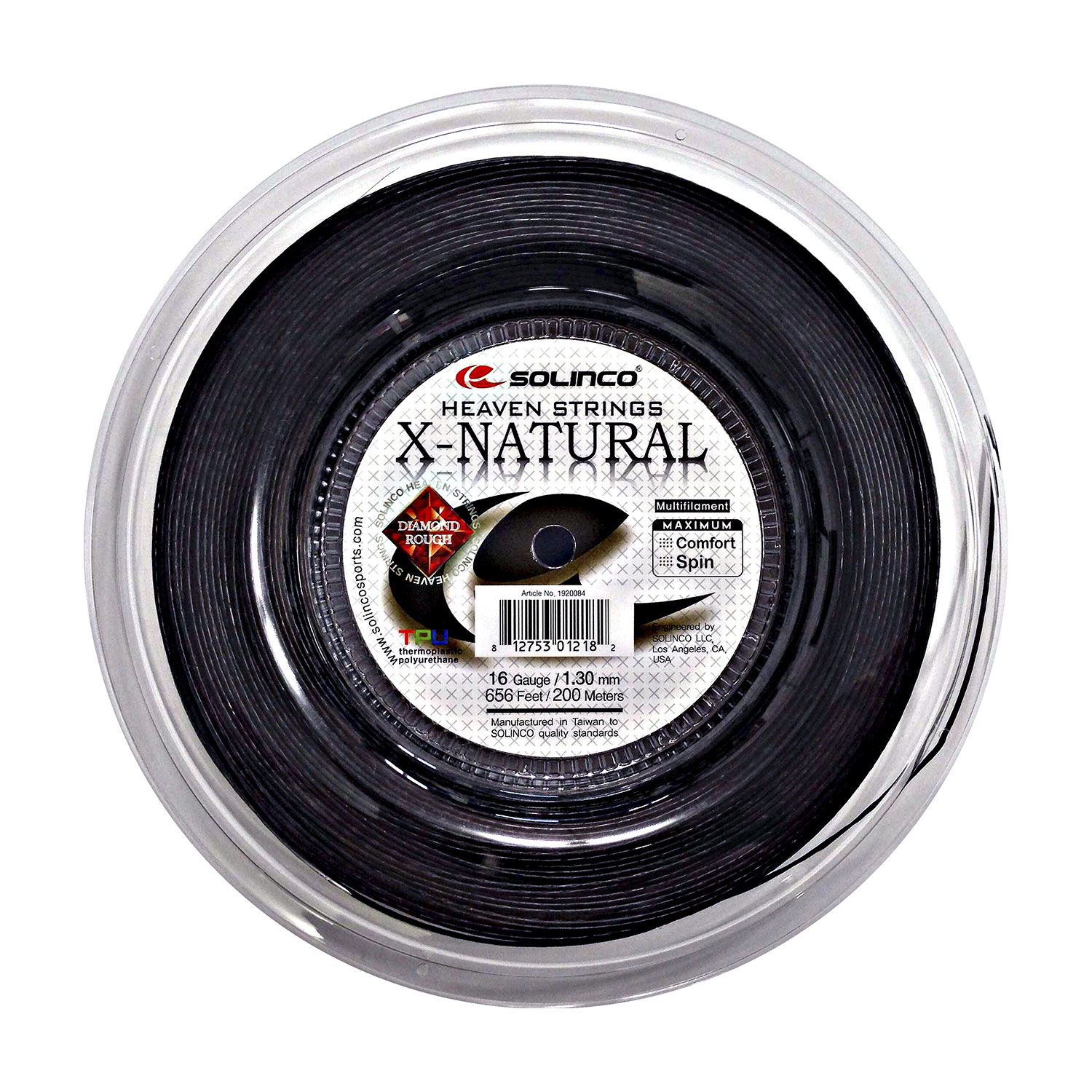 Solinco X Natural 1.30 Matassa 200 m - Black