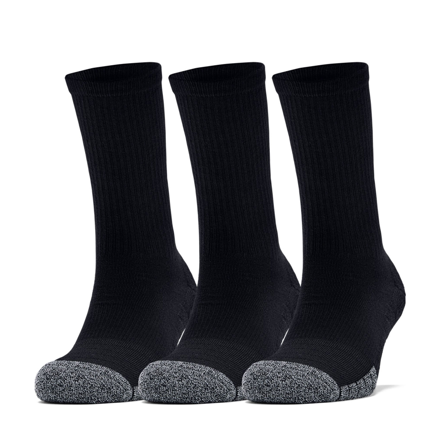 Under Armour HeatGear Crew x 3 Socks - Black