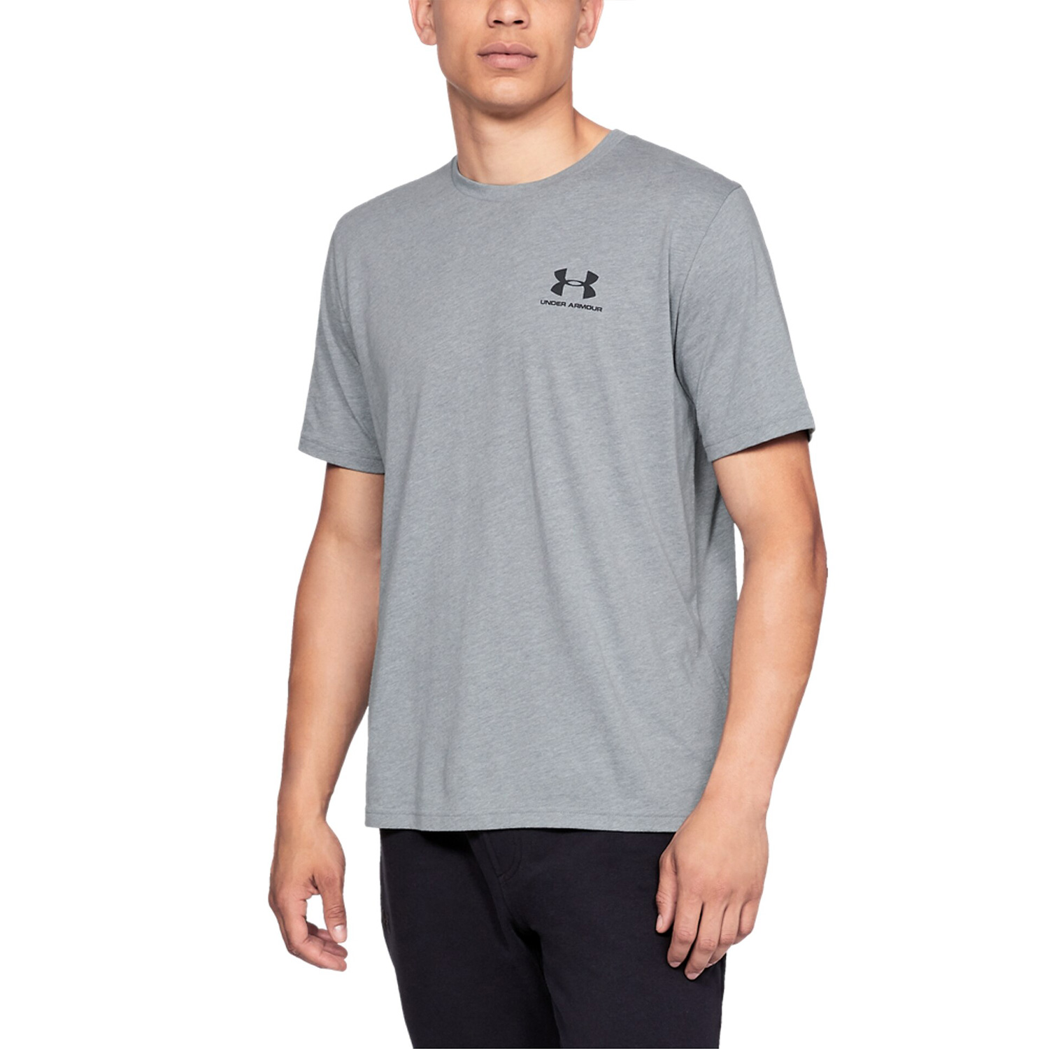 Under Armour Sportstyle Left Chest Camiseta - Steel Light Heather/Black