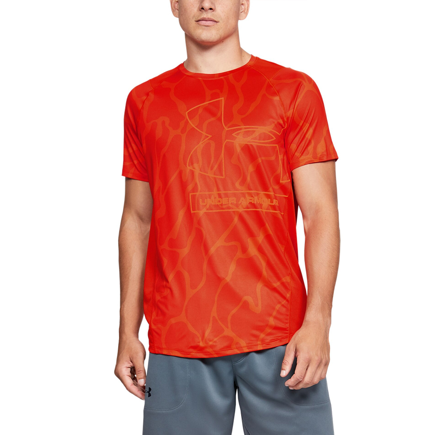 men's under armour orange shirt