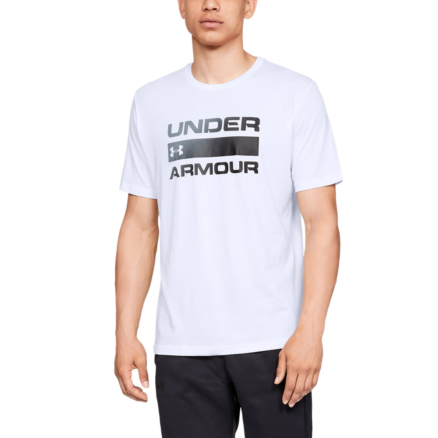 Under Armour Team Issue Wordmark Camiseta - White/Black