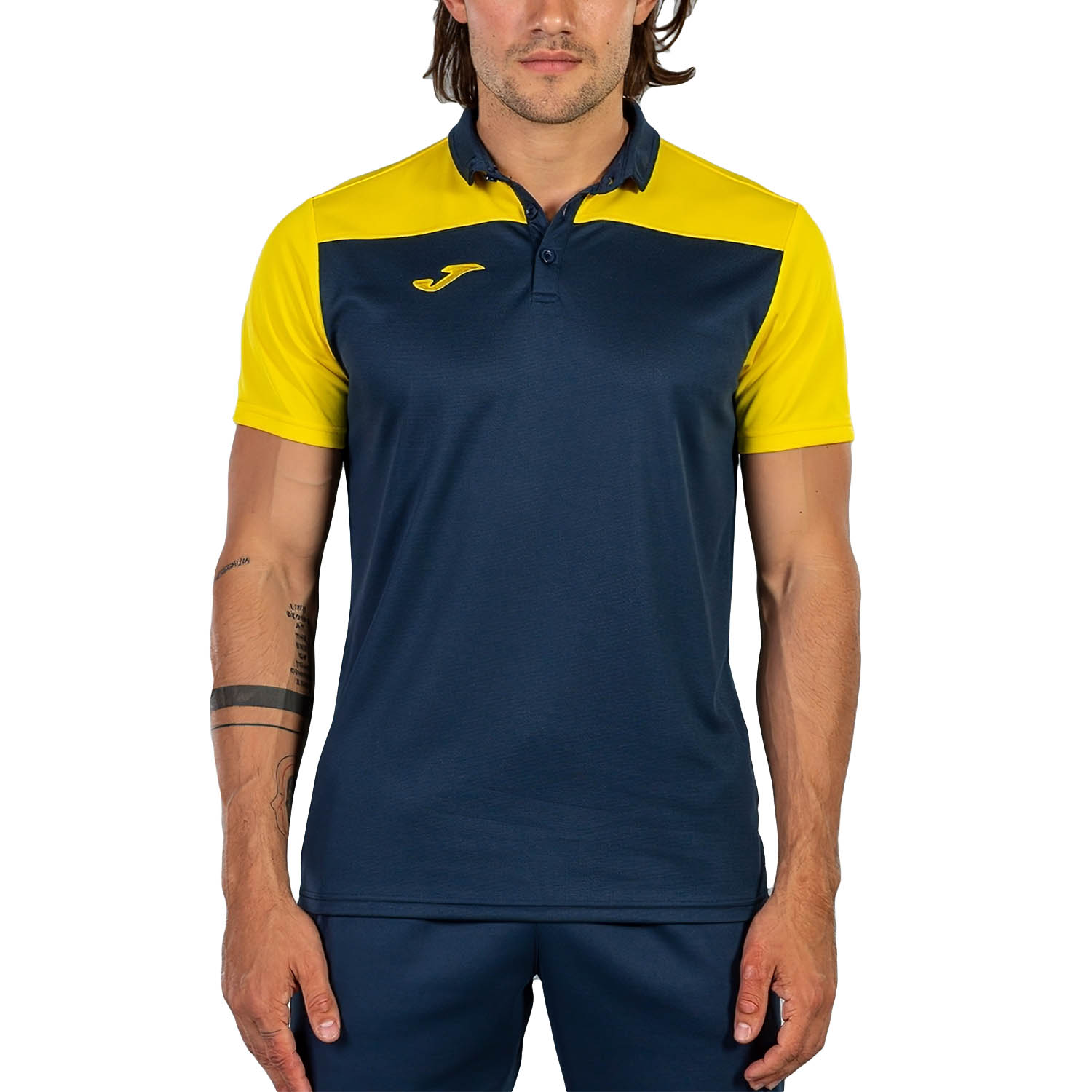 Joma Crew III Polo - Dark Navy/Yellow